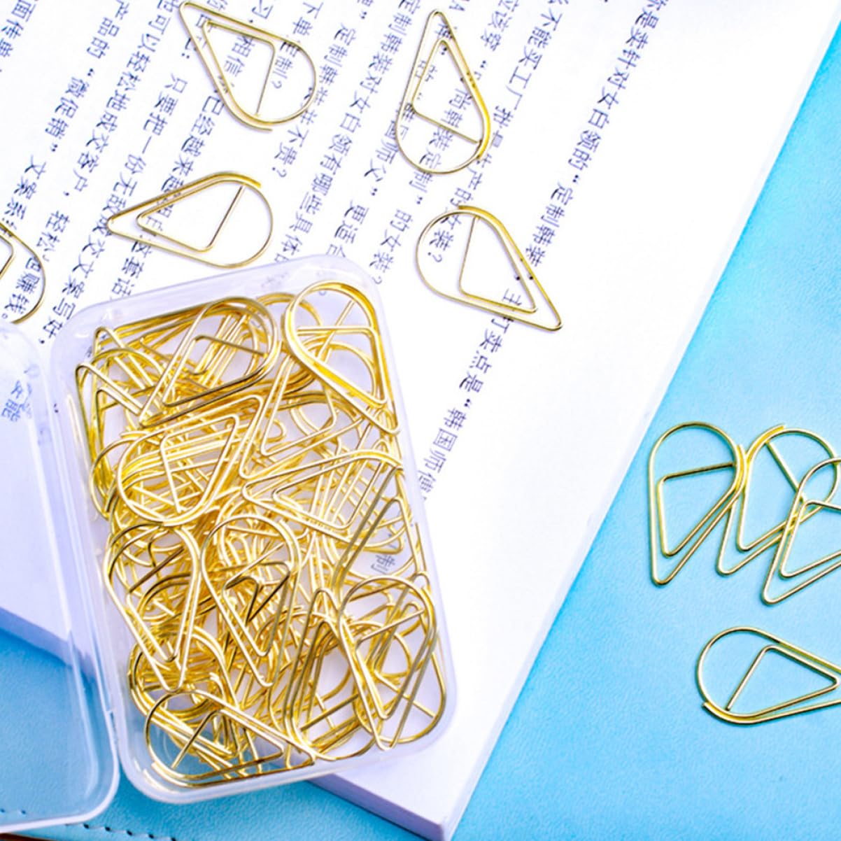 NUOBESTY 6 Sätze Büroklammer Büroklammer Papier Büroklammern Draht-clip Goldclips Drahtklammern Büroartikel Büromaterial Schulbedarf Office-dokumentenklammern Metall Golden 100 Stück * 6
