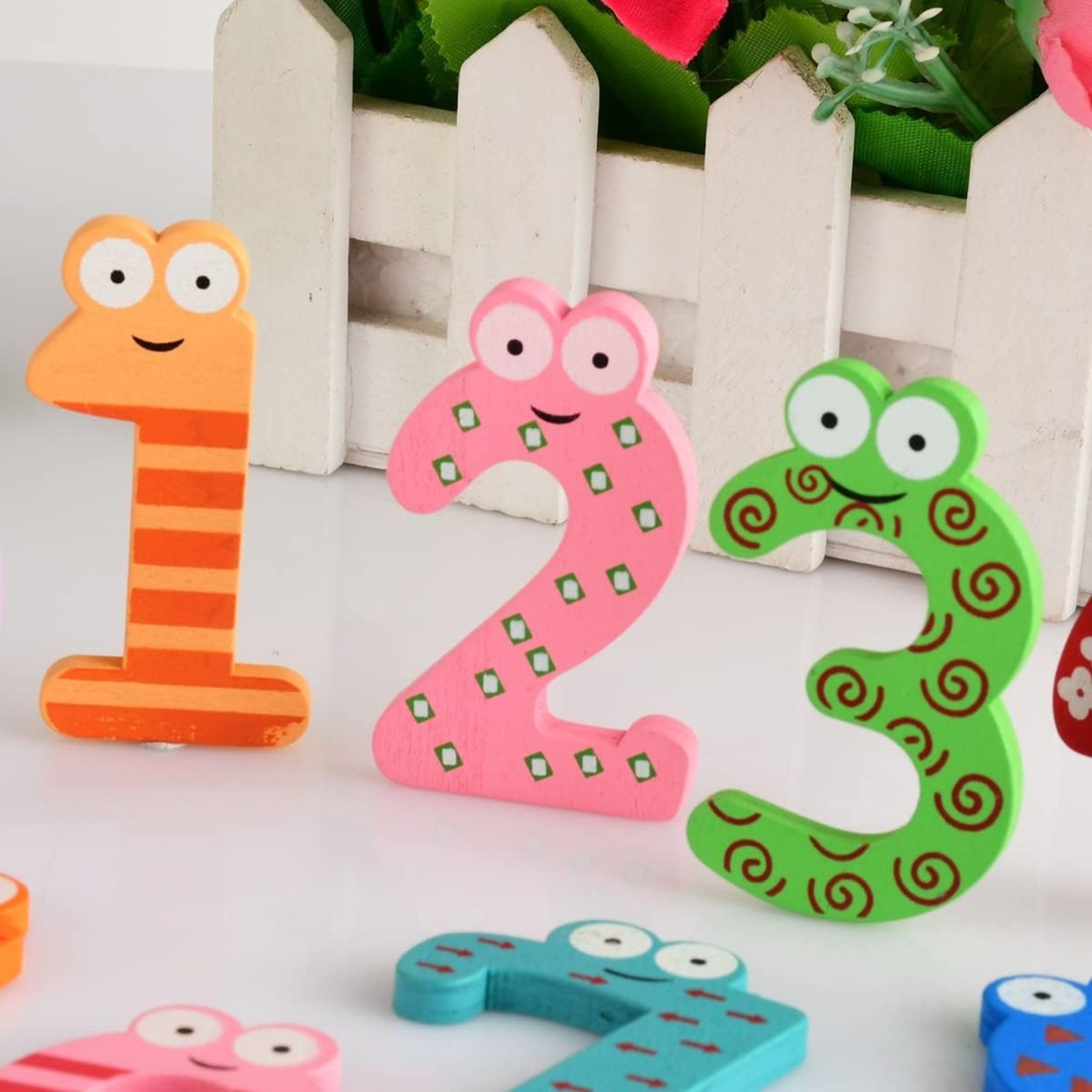 Tickles Wooden 26 English Upper Case (A to Z) Alphabets Stencils Letter Refrigerator Magnate Educational Toys for Kids 3