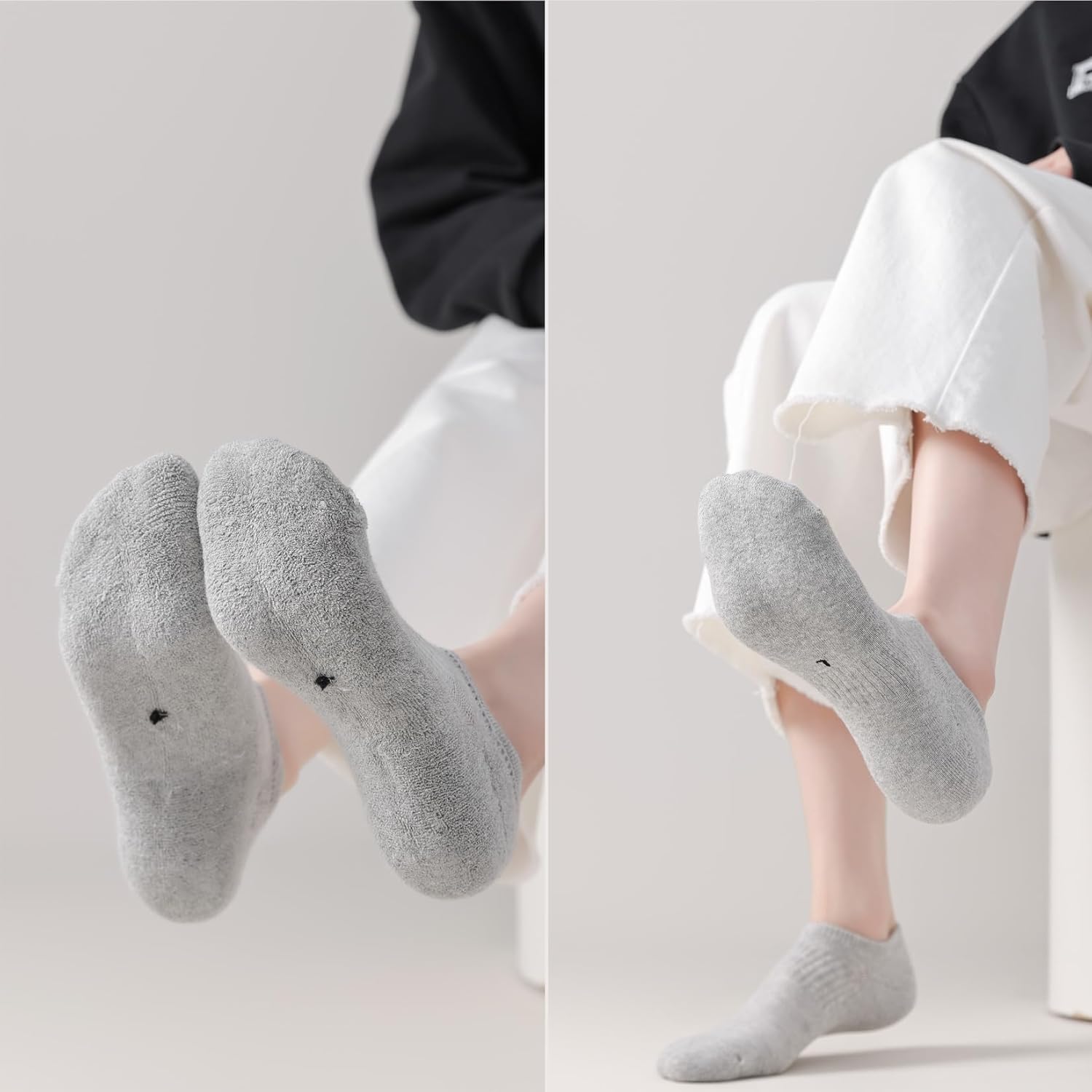 EPEIUS Thick No Show Socks for Women Athletic Ankle Socks Cushioned Running Low Cut Non Slip Footies 3/6 Pairs - Image 4