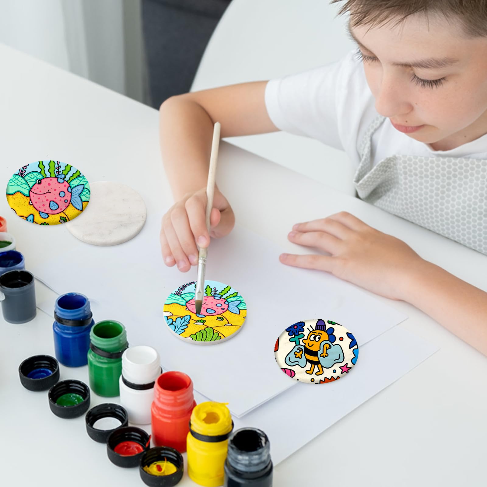 25 Stuks Schilderstenen, Stenen om te Beschilderen en te Decoreren, Beschilderbare Kiezelstenen, Grote Platte Stenen, voor Het Tekenen Van Geschilderde Stenen, Tuindecoratie