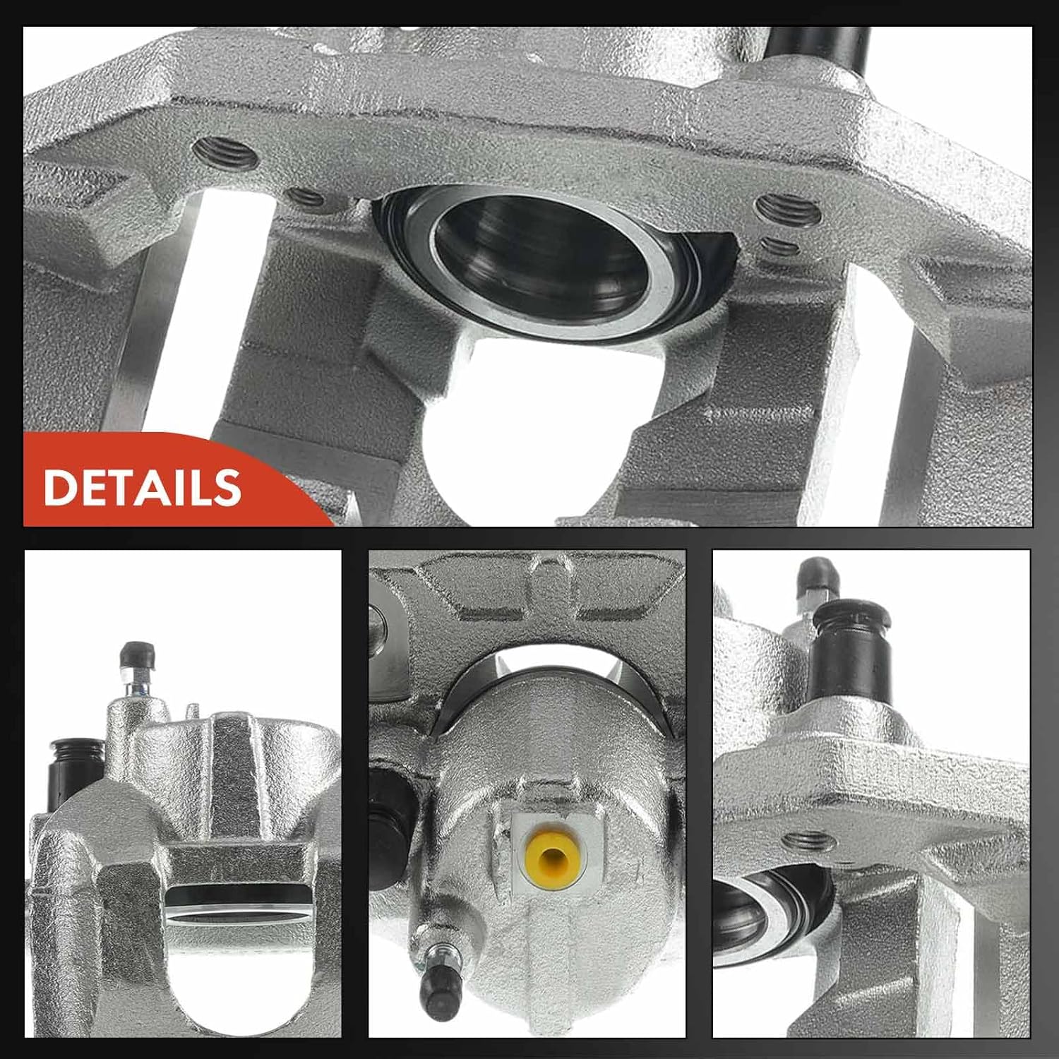 A-Premium Disc Brake Caliper Assembly with Bracket Compatible with Select Ford and Lincoln Models - Expedition/Navigator 2007-2017, 3.5L/5.4L, Sport Utility - Rear Driver and Passenger Side, 2-PC Set