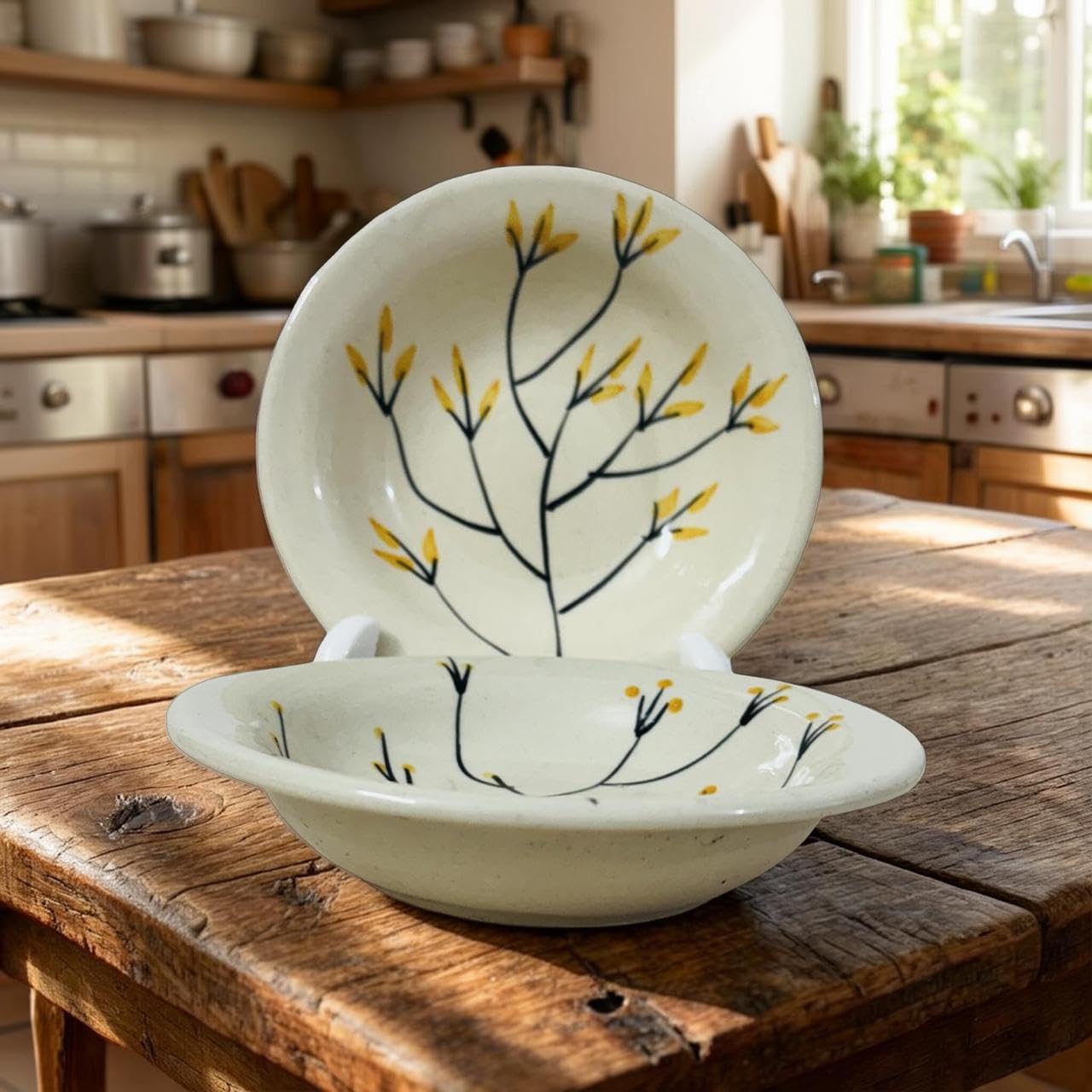 Blue Heart Ceramic Soup Plates - 2 Pack -15