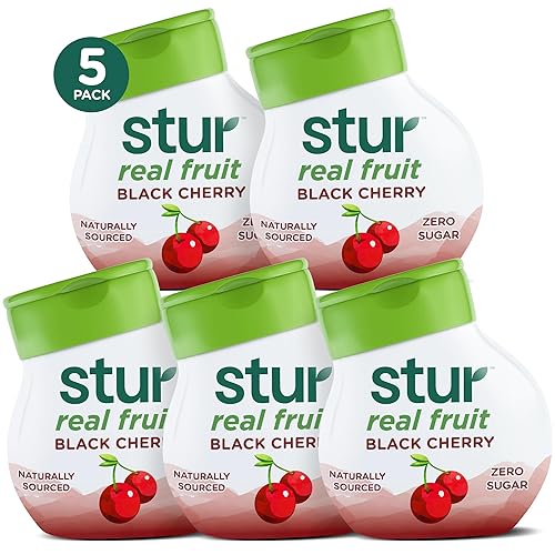 Stur - Cereza negra potenciador de agua natural 5 botellas hace 100 aguas saborizadas - Sin azĂşcar cero calorĂas Kosher mezcla de bebidas lĂquidas Stur - Cereza negra potenciador de agua natural 5 botellas hace 100 aguas saborizadas - Sin azĂşcar cero calorĂas Kosher mezcla de bebidas lĂquidas