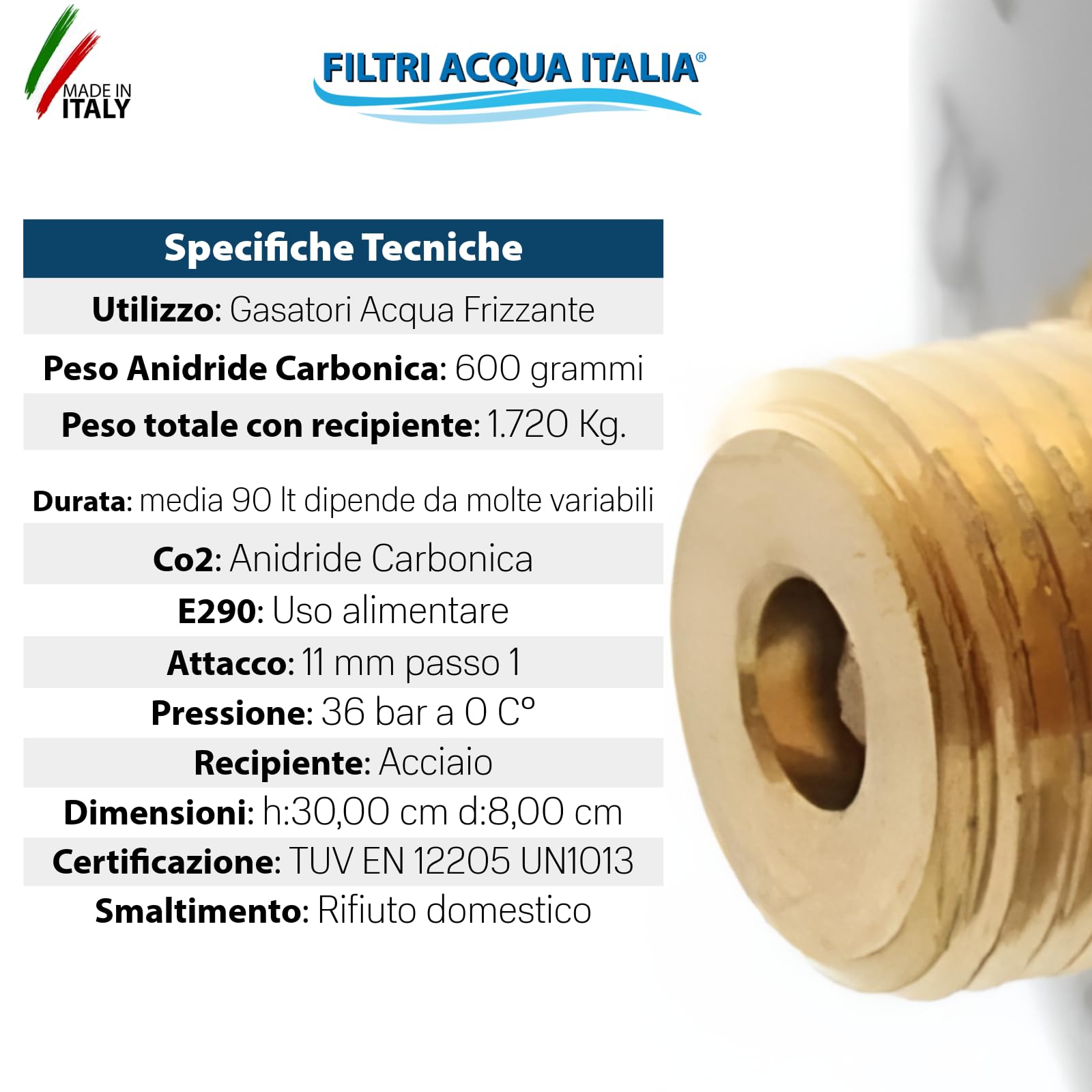 Lotto 3X Bombole CO2 600g Monouso per Gasatori domestici E290