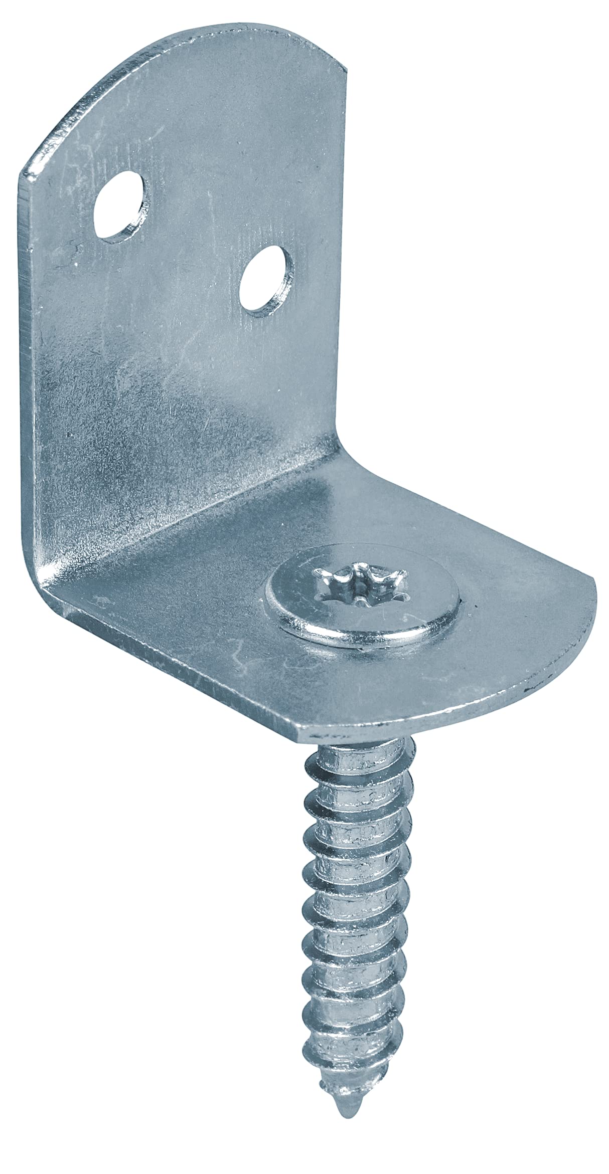 Alberts 204822 Wattle Fence Holder L-Shape | in Different Designs | electrogalvanised Blue | Total Height 83 mm | Set of 12