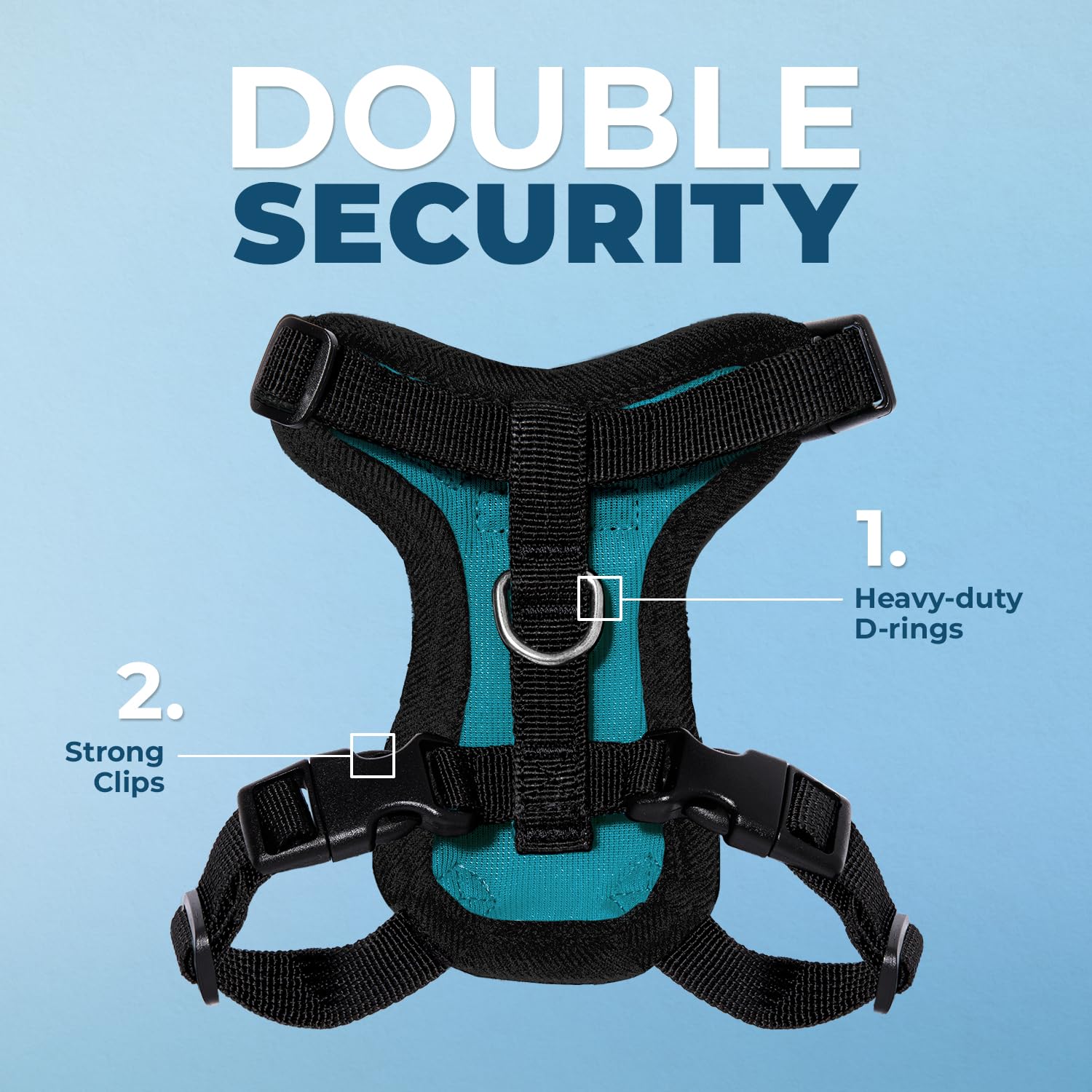Voyager Step-in Lock Cat Harness and Reflective Cat Leash with Neoprene Handle by Best Pet Supplies, Supports Small - Image 2