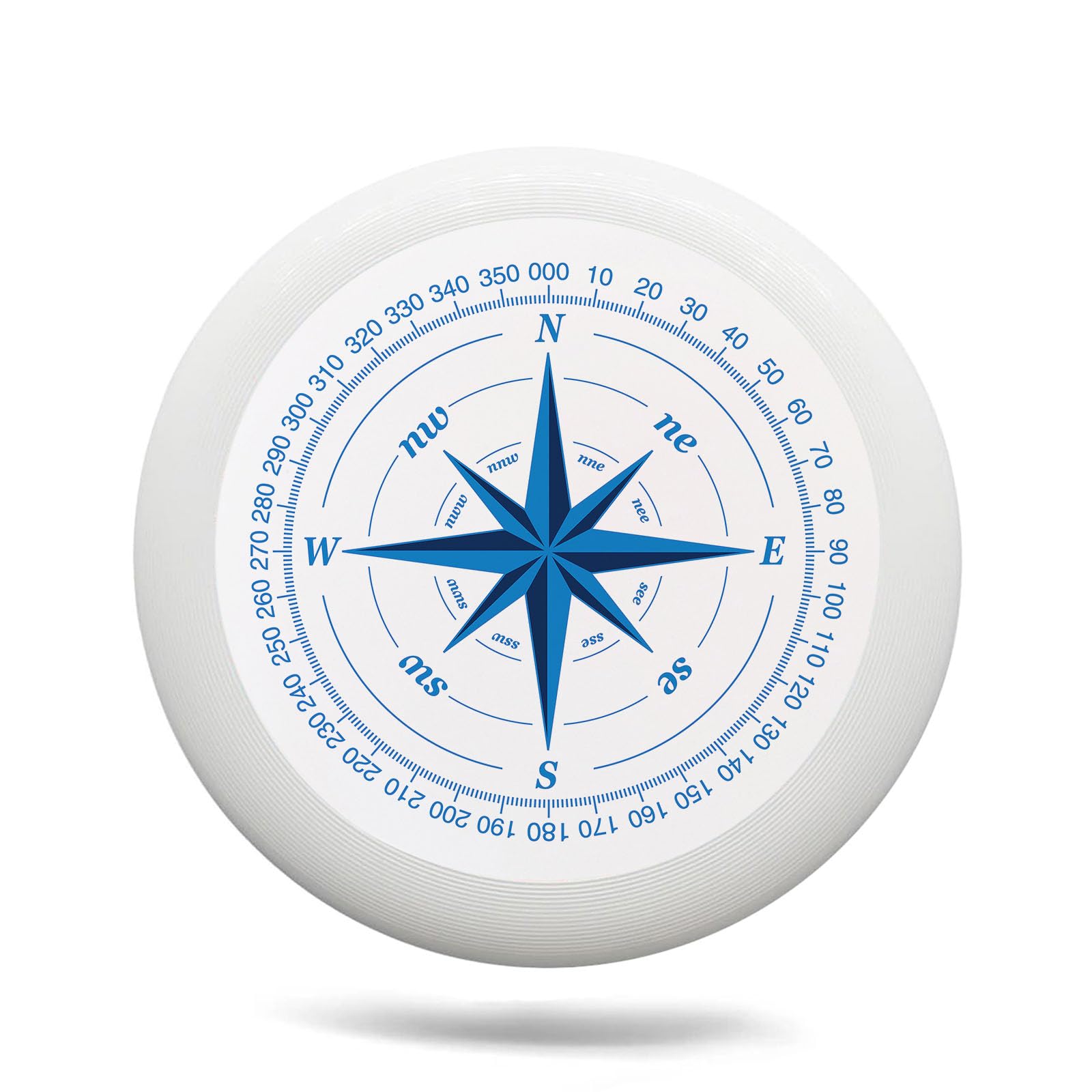 Uanvaha Compass Flying Disc Navy Blue Wind Rose Ultimate Sport Disc 175g for Competitions, Team Game Exercise Outdoor Activity