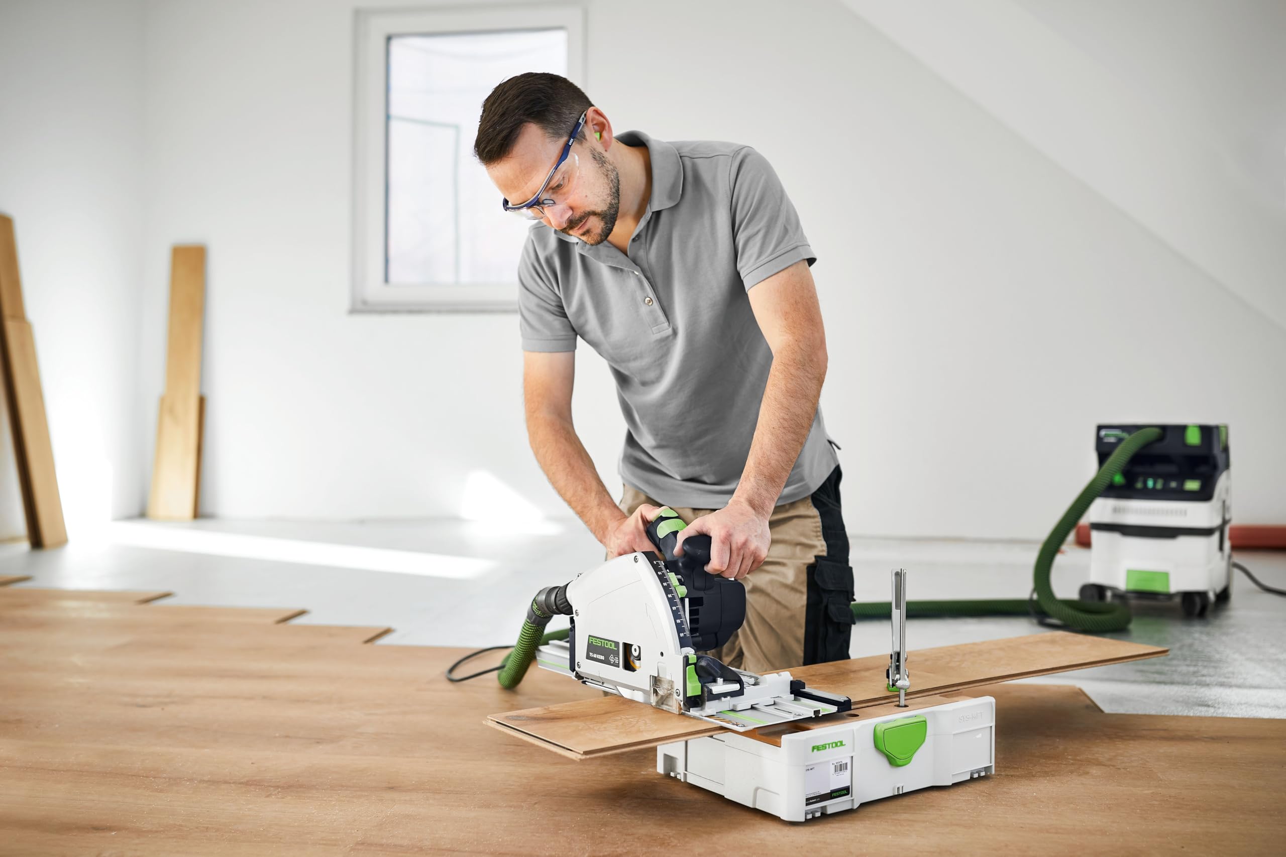 Festool Tauchsäge TS 60 KEBQ-Plus 100Y Limited Edition | Mit KickbackStop, EC-TEC Motor & Kappschienen-Kombination - inklusive 100 Jahre Cap & Systainer SYS3 M 337