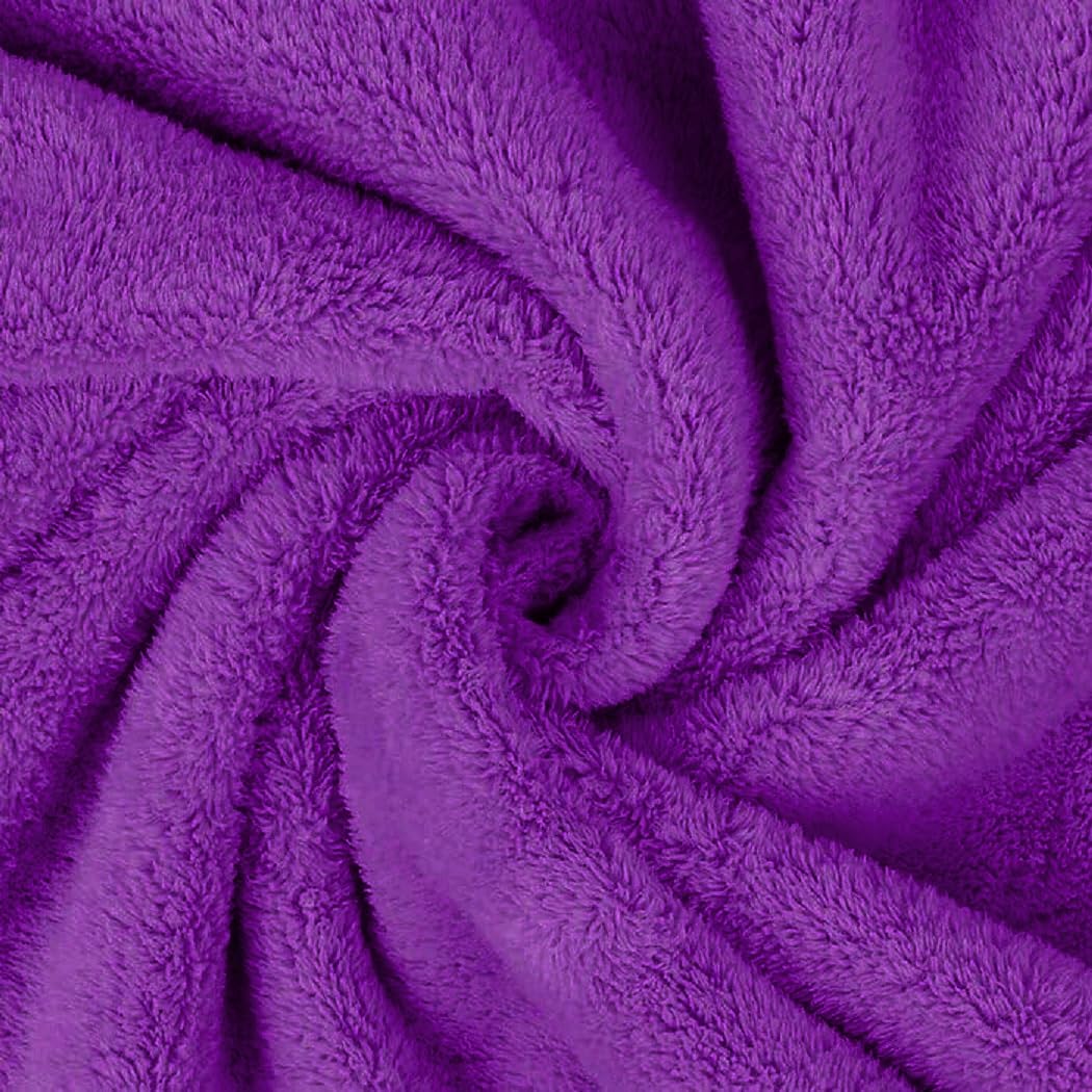Pack of 2 Large Jumbo Bath Sheets 100% Egyptian Cotton -550GSM Super Absorbent Quick Dry Luxury Soft Big Bathroom Towels Set (Purple) - Image 3