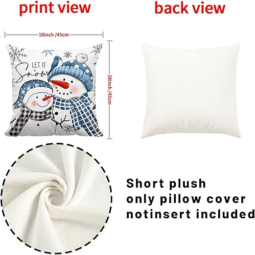 Miniatura 2 de Juego de 4 fundas de almohada de Halloween de 18 x 18 pulgadas, de felpa corta para sofá, sala de estar, decoración del hogar