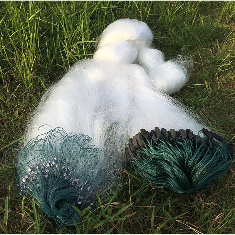 Rete Di Branchie Nylon Fishing Net 3 strati Gillnet con strumento di pesca a trappola for pesce fluviale galleggiante 2 metri di alto livello 100 metri di lunghezza Rete Da Pesca Galleggiante (Color