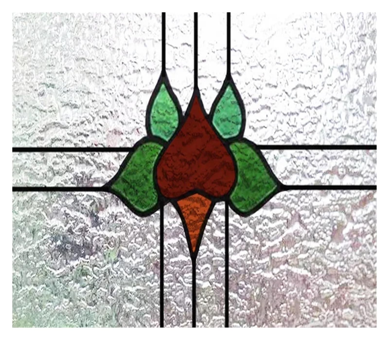 Window Film 3D Matte Window Film, Stained Glass, Decorative Sticker, Privacy Frosted Static Cling, Home Decal Window Tint Film Home(15,58X38cm)