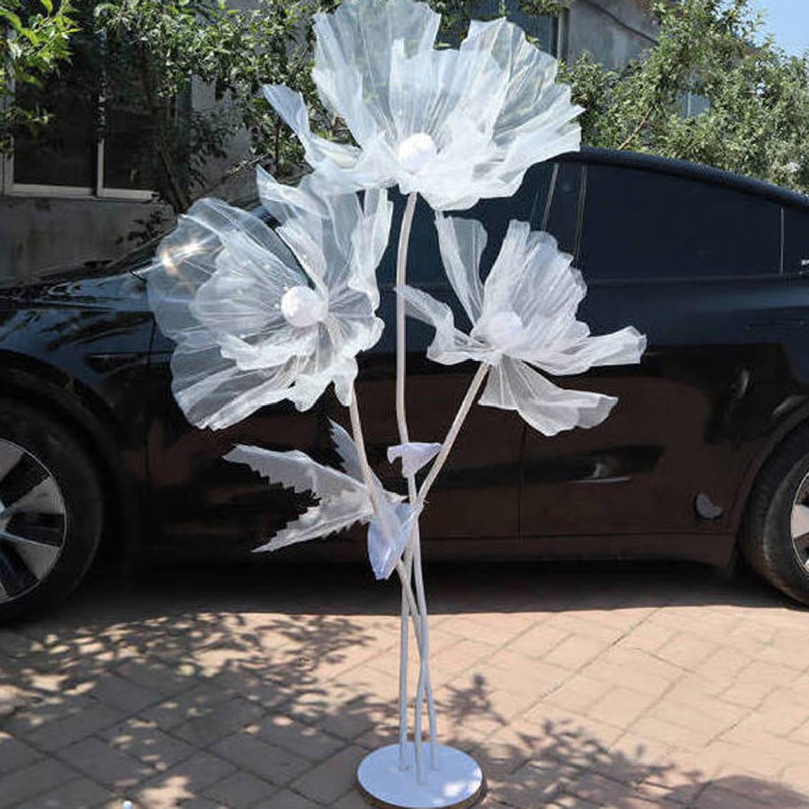 Flower Pole Display Stand Base Flower Holder Rack for Wedding Event Ceremony Three Pole-image-6
