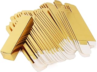 COSIDEA 25 PCS Golden 5ml lip gloss tube paper box packing boxes for crown lipgloss tubes 23*23*98mm