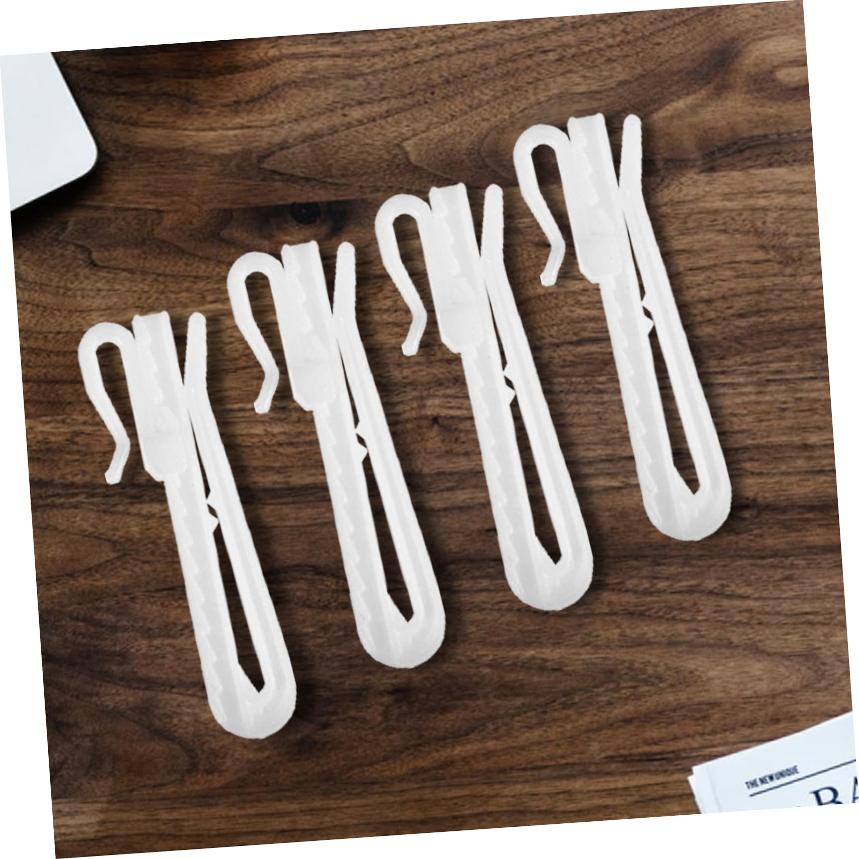 Ipetboom 100pièces Crochets De Rideaux Ajustables Plastique Crochets s Extensibles Accessoires Solides Pour Fixation Et Suspension De Rideaux Maison