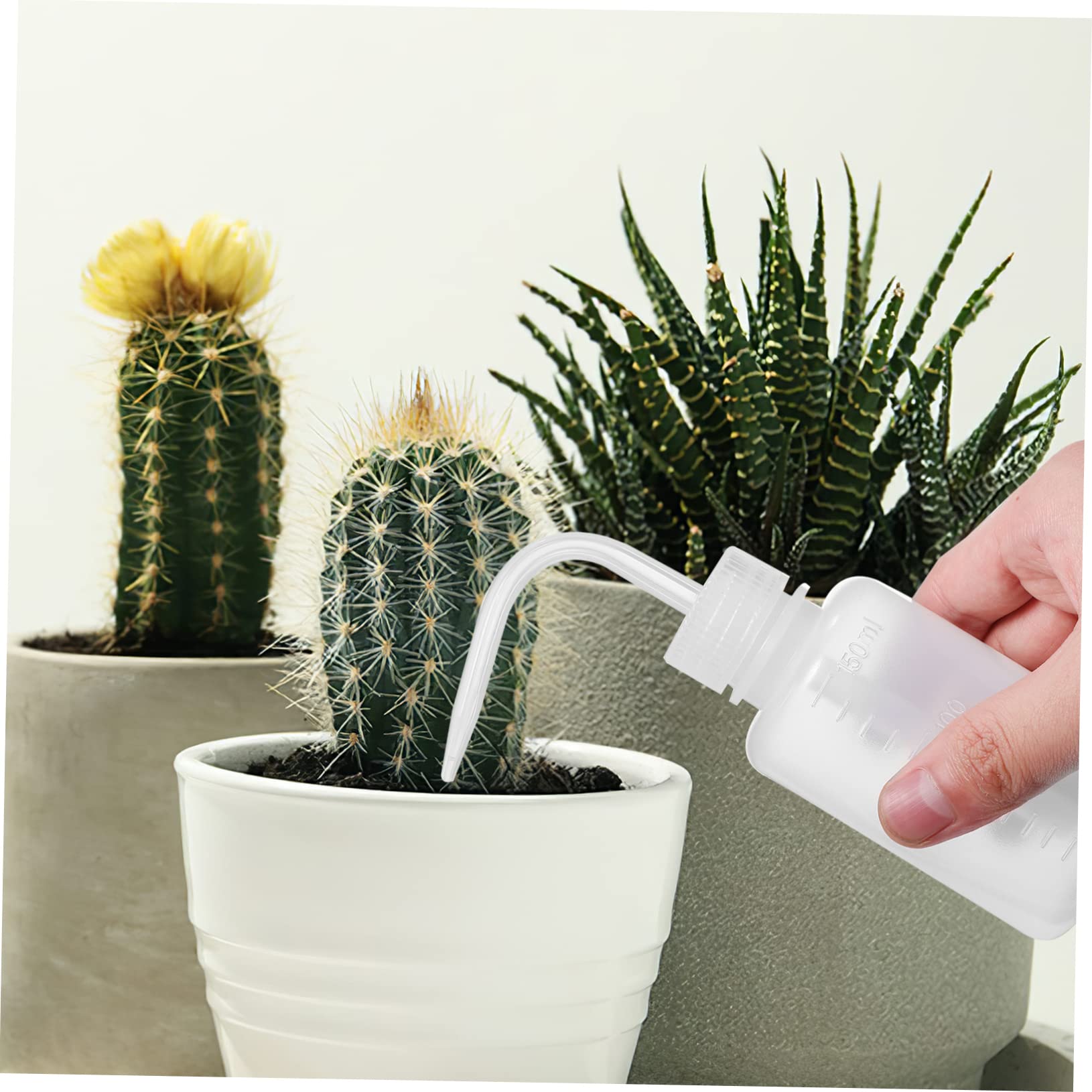 FOMIYES 150ml Plastic Wash Bottle Set Suction Irrigation Bottle for Succulents Indoor Plant Watering Sprayer Graduated Capacity