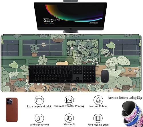 Miniatura 3 de Bonita alfombrilla de escritorio Kawaii Bear XL grande para juegos, alfombrilla de escritorio para escritorio, alfombrilla de mouse para escritorio,