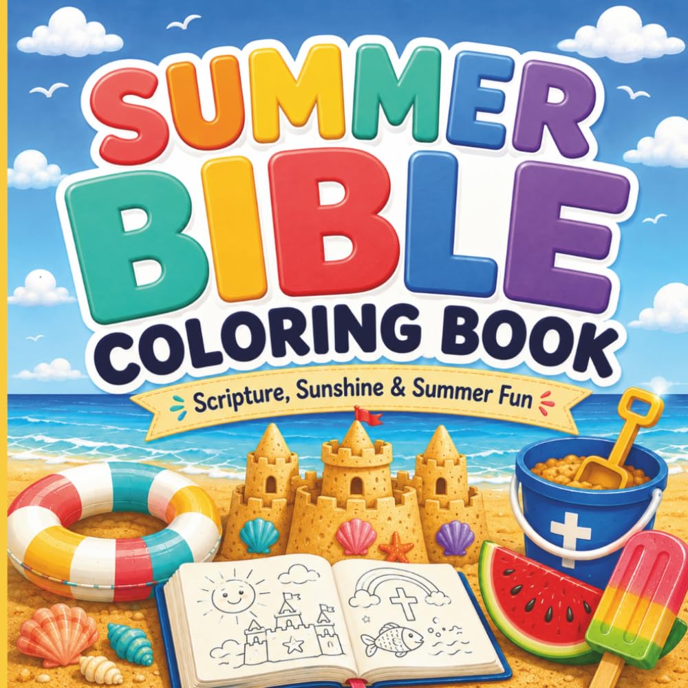 Summer Bible Coloring Book: Christian Coloring Pages, Bible Stories & Faith-Filled Summer Fun for Kids