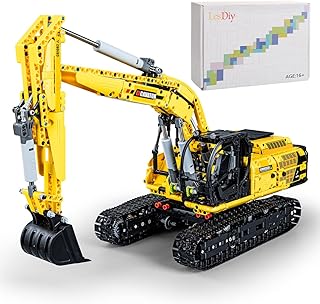 WOLFBSUH Technic Excavator Building Set, 2.4Ghz RC Crawler Excavator Model Toys Brick, 3564+Pcs STEM Construction Vehicles Building Block Compatible with Lego Technic, CADA C61082W