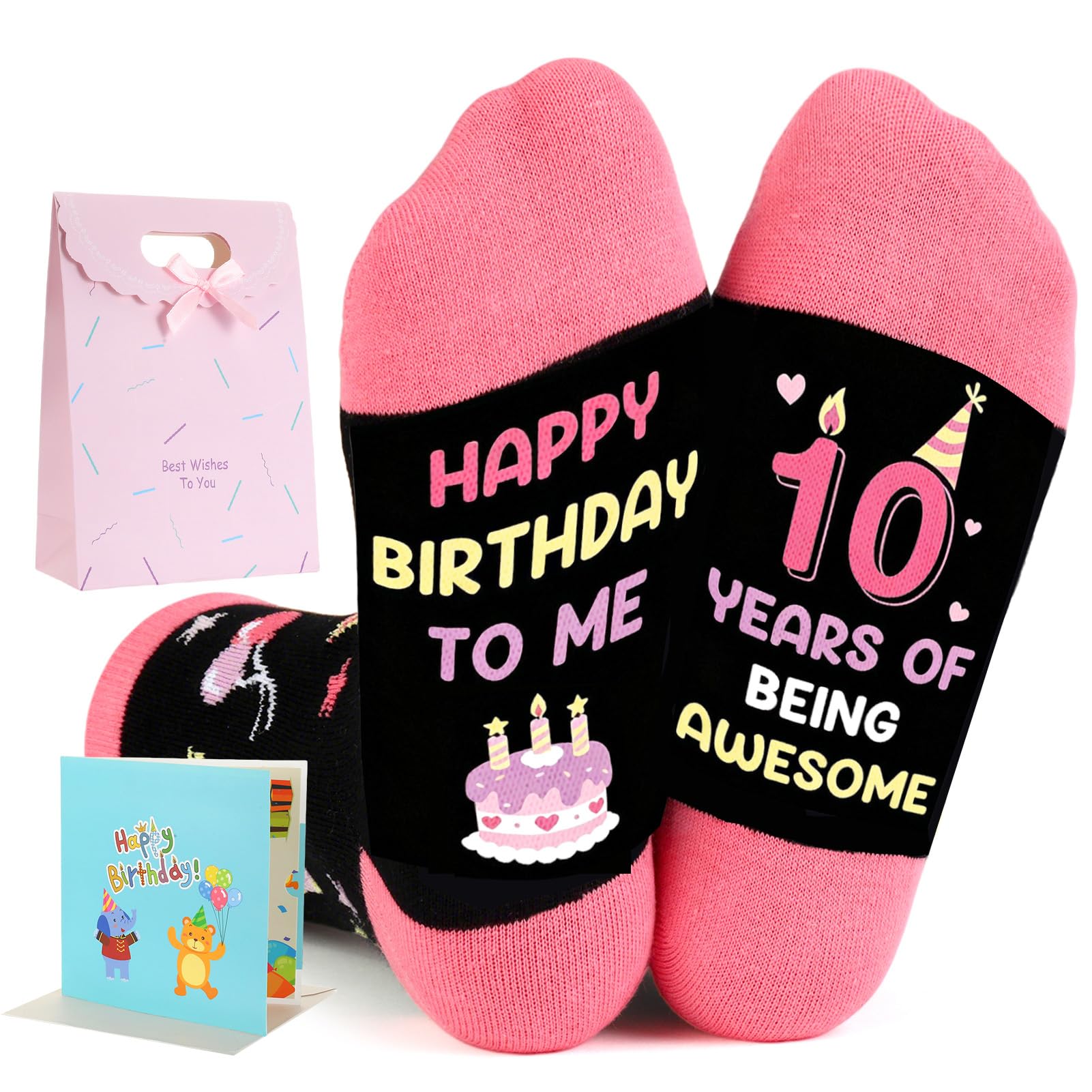 10 Years Old Birthday Gifts for Boys Girls Birthday Socks Set