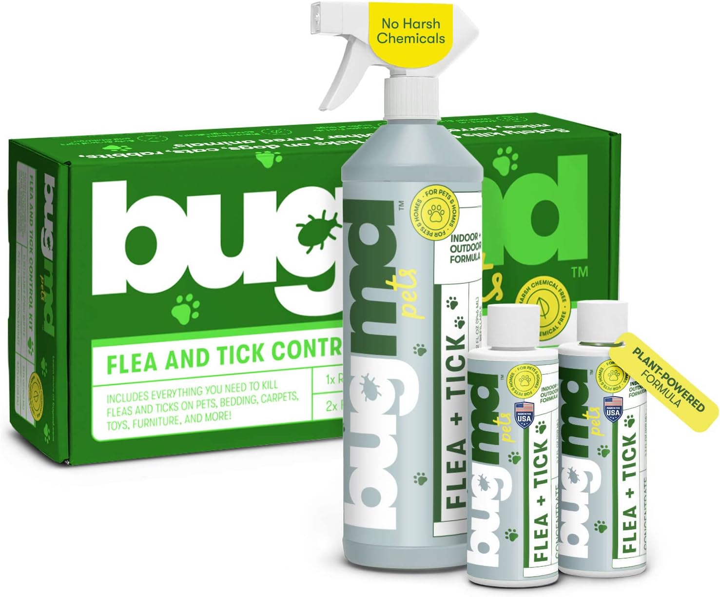 BugMD Flea and Tick Concentrate (3.7 oz, 2 Pack