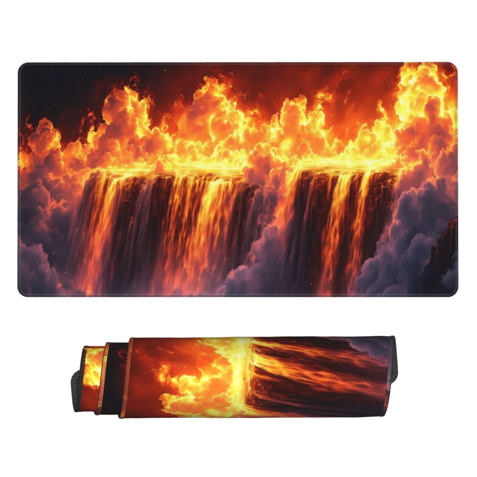 Podkładka pod mysz jesienną, duża podkładka pod mysz 1600 x 800 mm, podkładka pod mysz do gier, podkładka na biurko ze zszytymi krawędziami, podkładka pod mysz z klawiaturą, do pracy, gier, biura,