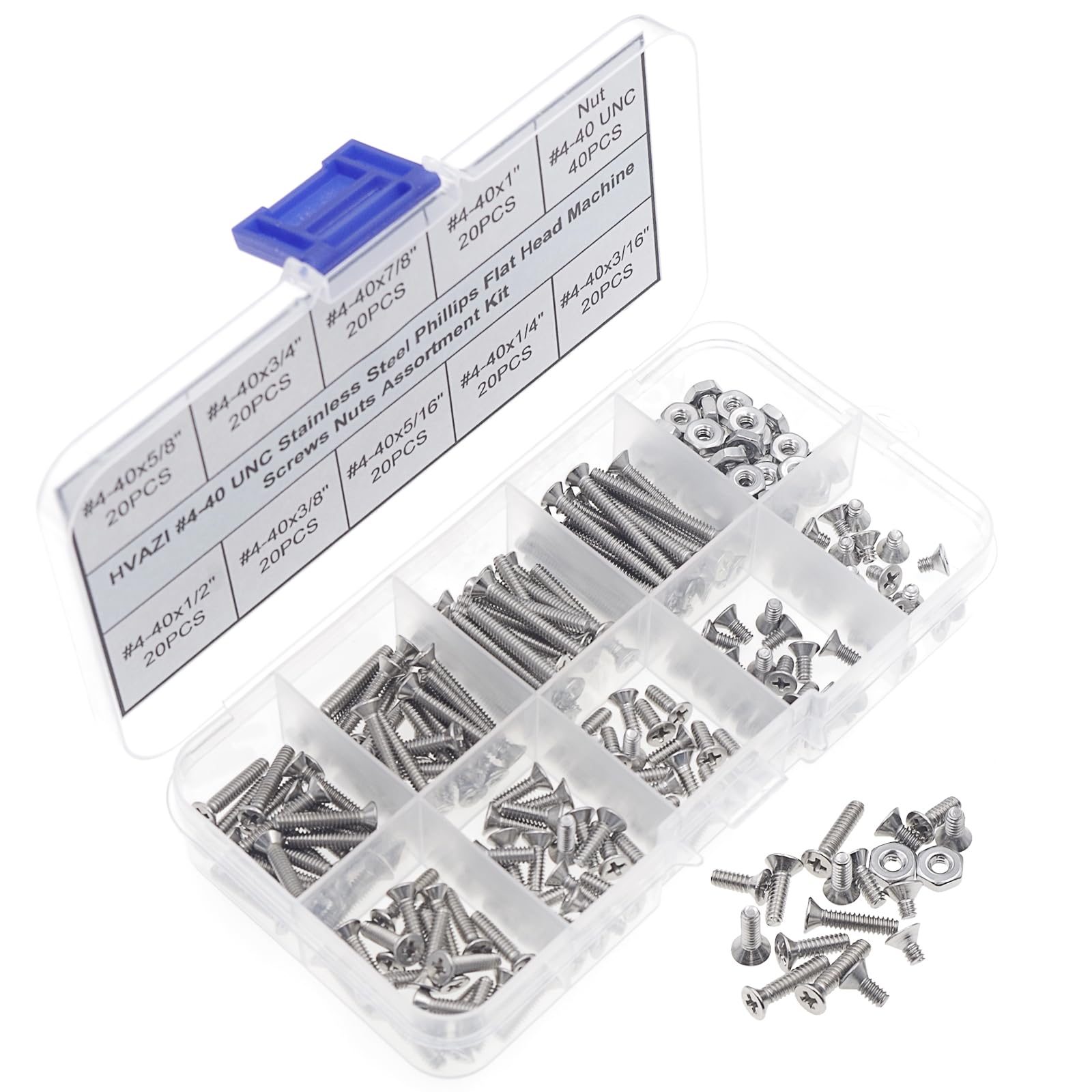 Amazon.com: HVAZI #4-40 UNC Stainless Steel Phillips Flat Head