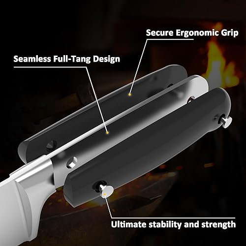 Miniatura 3 de Skylark Series - Juego de cuchillos de cocina de 6 piezas de acero de alto carbono X50CrMoV15 con bloque de madera maciza, juego de bloques de