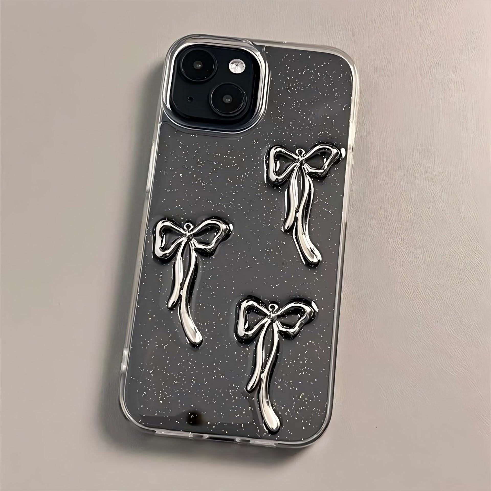 Amazon.co.jp: iPhone 12 用 ケース クリア ラメ入り きらきら リボン