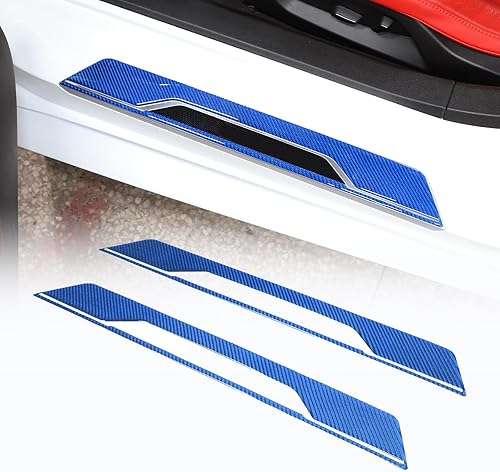 Vista 22 de CHEAYAR Adhesivo para umbral de puerta interior de automóvil compatible con Corvette C8 Stingray 2020-2023, calcomanía para protección de umbral