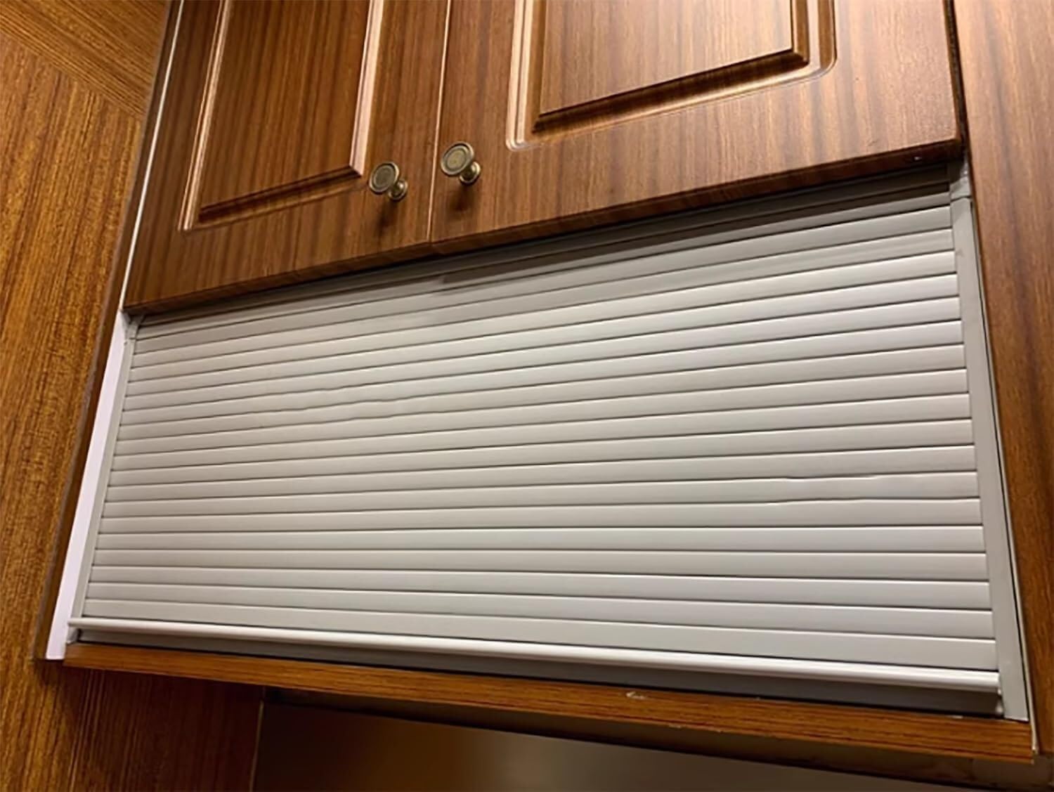 Foelanne White Accordion Folding Door Kit, Accordion Folding Door Cabinet Tambour Replacement Kit, Multiple Sizes(40X100cm/16X39in)