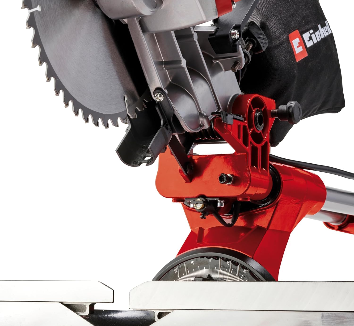 Einhell Ingletadora TC-SM 2131/1 Dual (máx. 1.800 W, 4.900 min-1, función de tracción integrada, tope de pieza, dispositivo de sujeción, incl. hoja de sierra de carburo de tungsteno, láser)