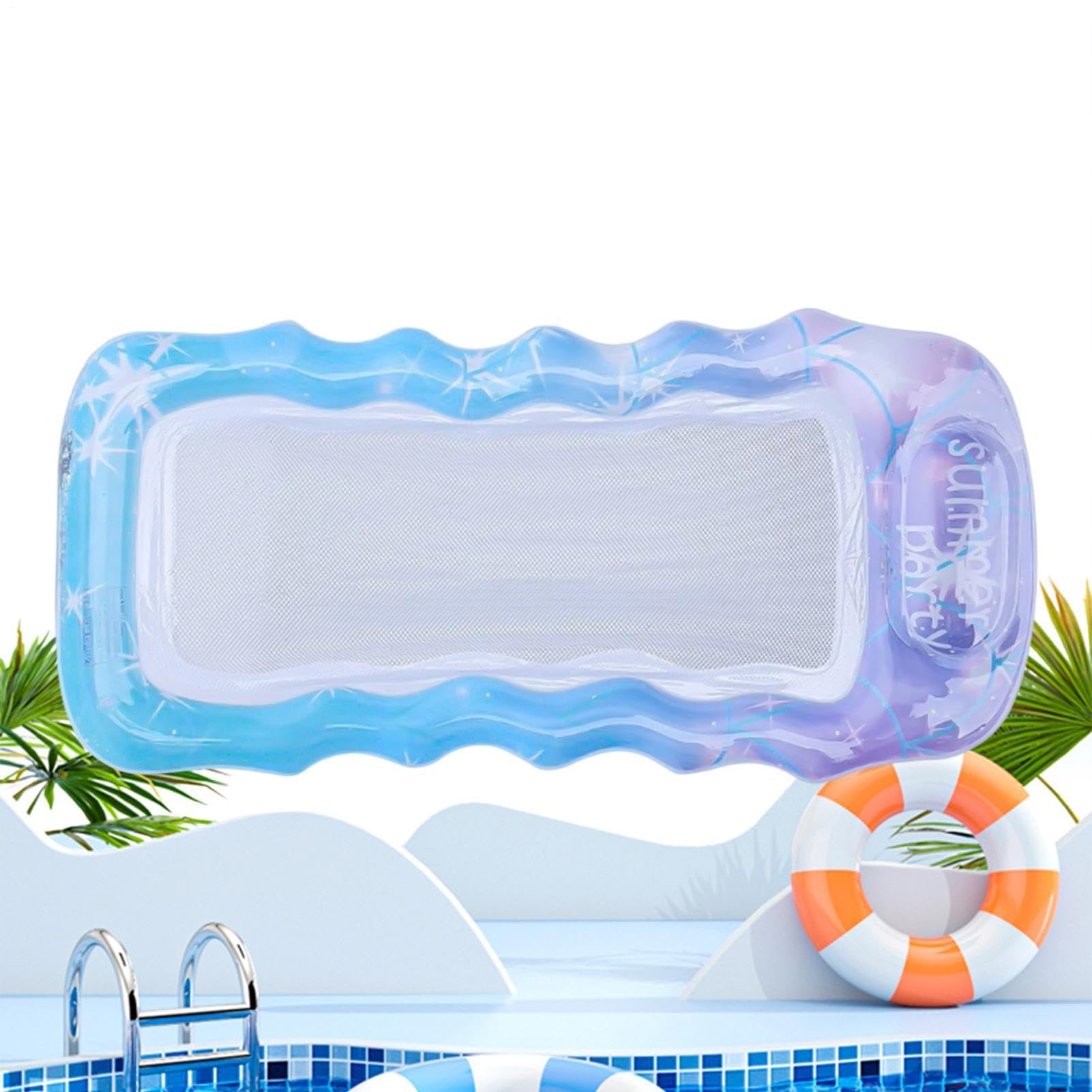 Chaise longue gonflable de piscine grand format 175x95cm portable pour lac et mer