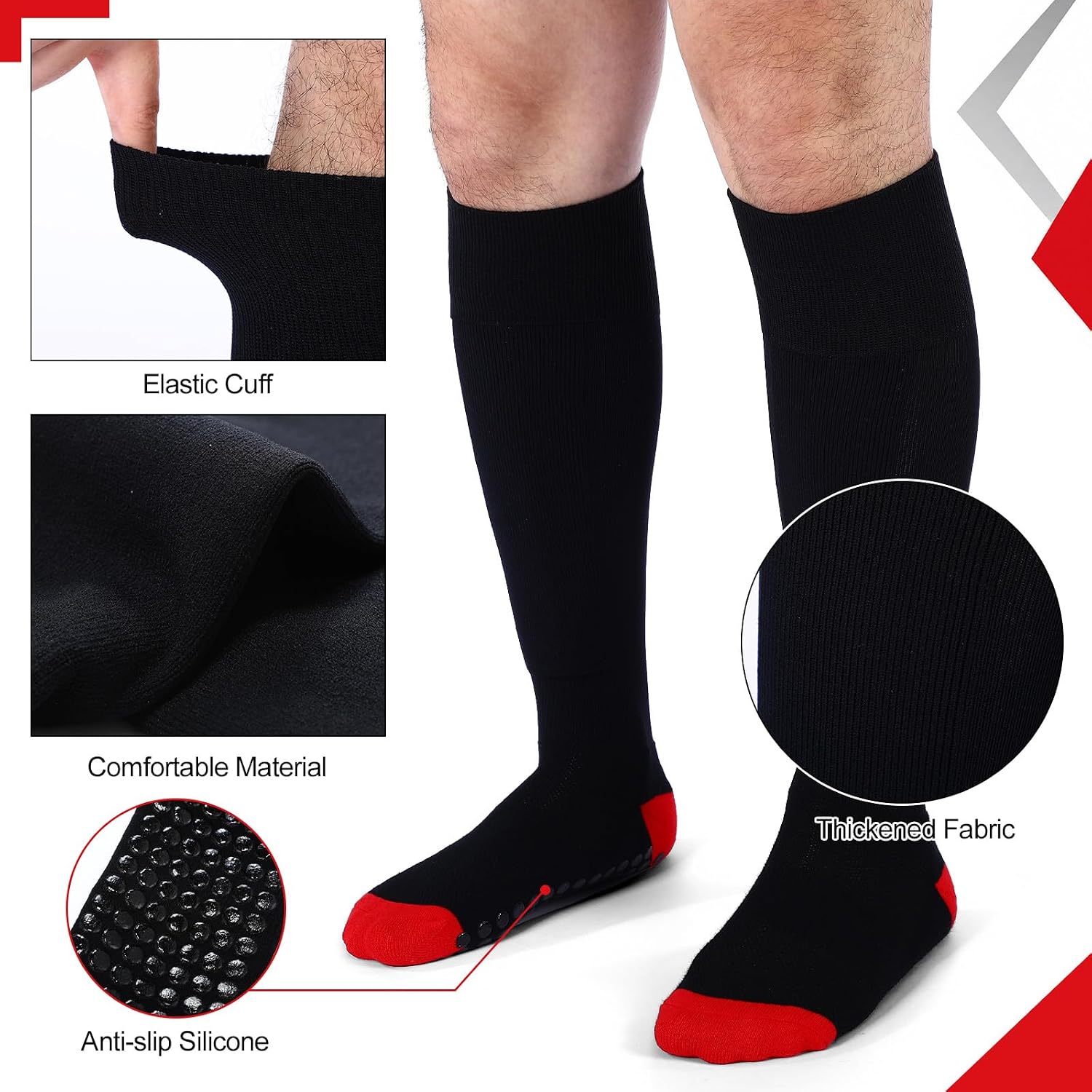 2 Pairs Deadlift Socks Weightlifting Shin Guards Compression Socks