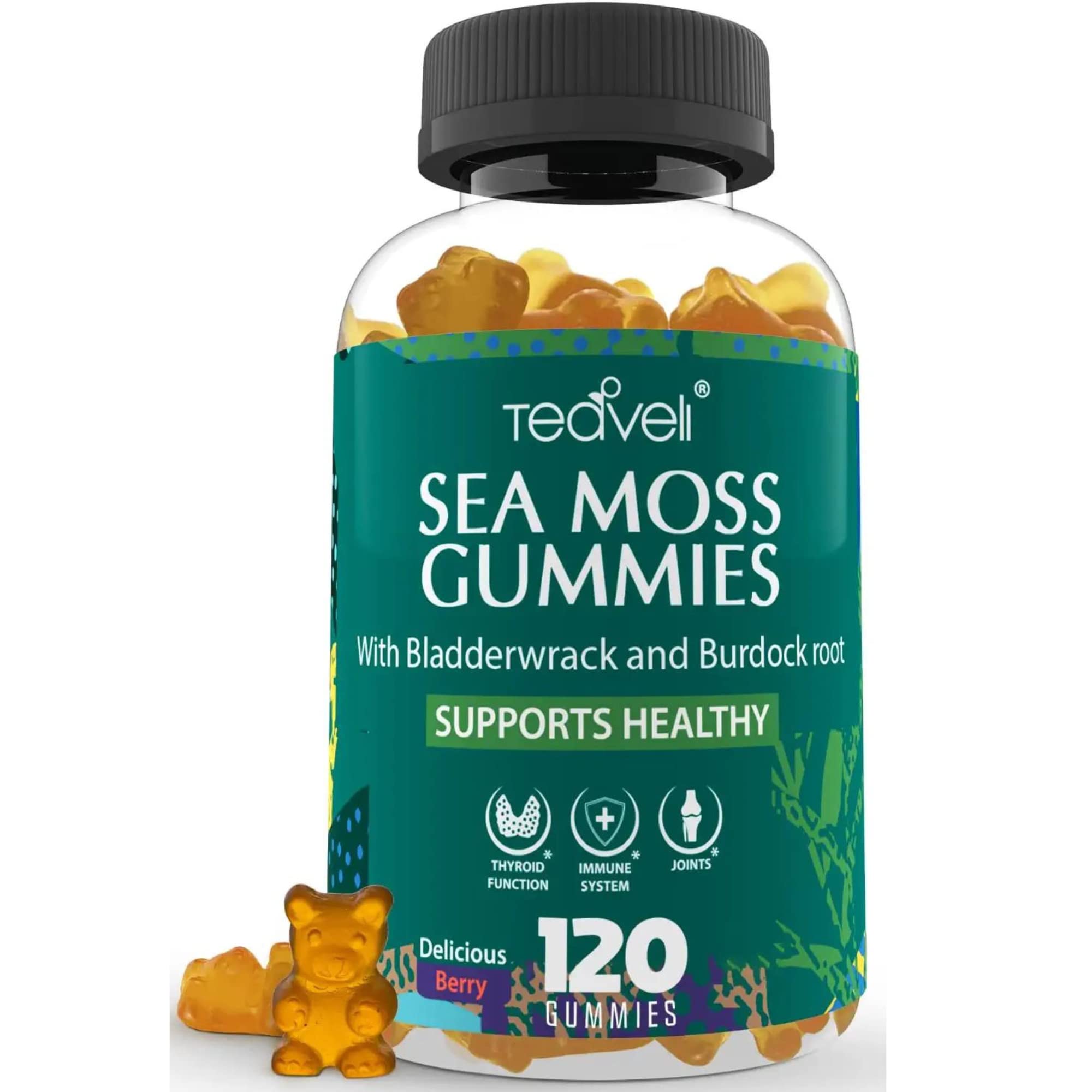 Buy Irish Sea Moss Gummies 120 Delicious Berry Vegan Seamoss Gummies