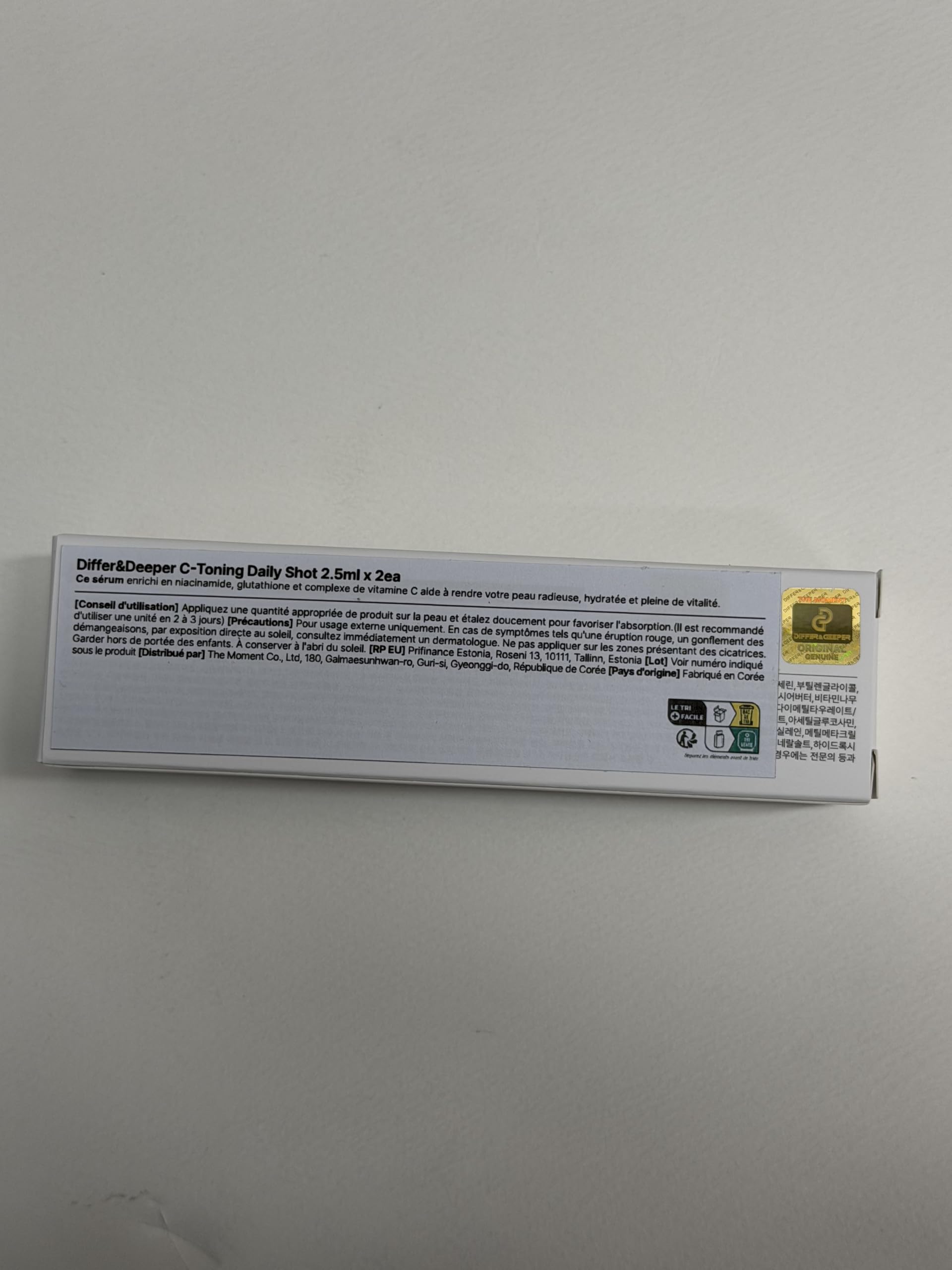 Differ&Deeper Ampułki Witamina C, Glutation & Niacynamid – Koreańskie Serum na Przebarwienia, Anti-Ciemne Plamy & Blask, Kuracja | 10 x 2,5 ml
