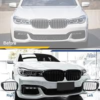 TOPTHAN BMW 7-es Sorozat G11 G12 Sport Első Hűtőrács - Fényes Fekete Dupla Bordás Vese Rács 2014-2018 Modellekhez, Közvetlen Csere 8
