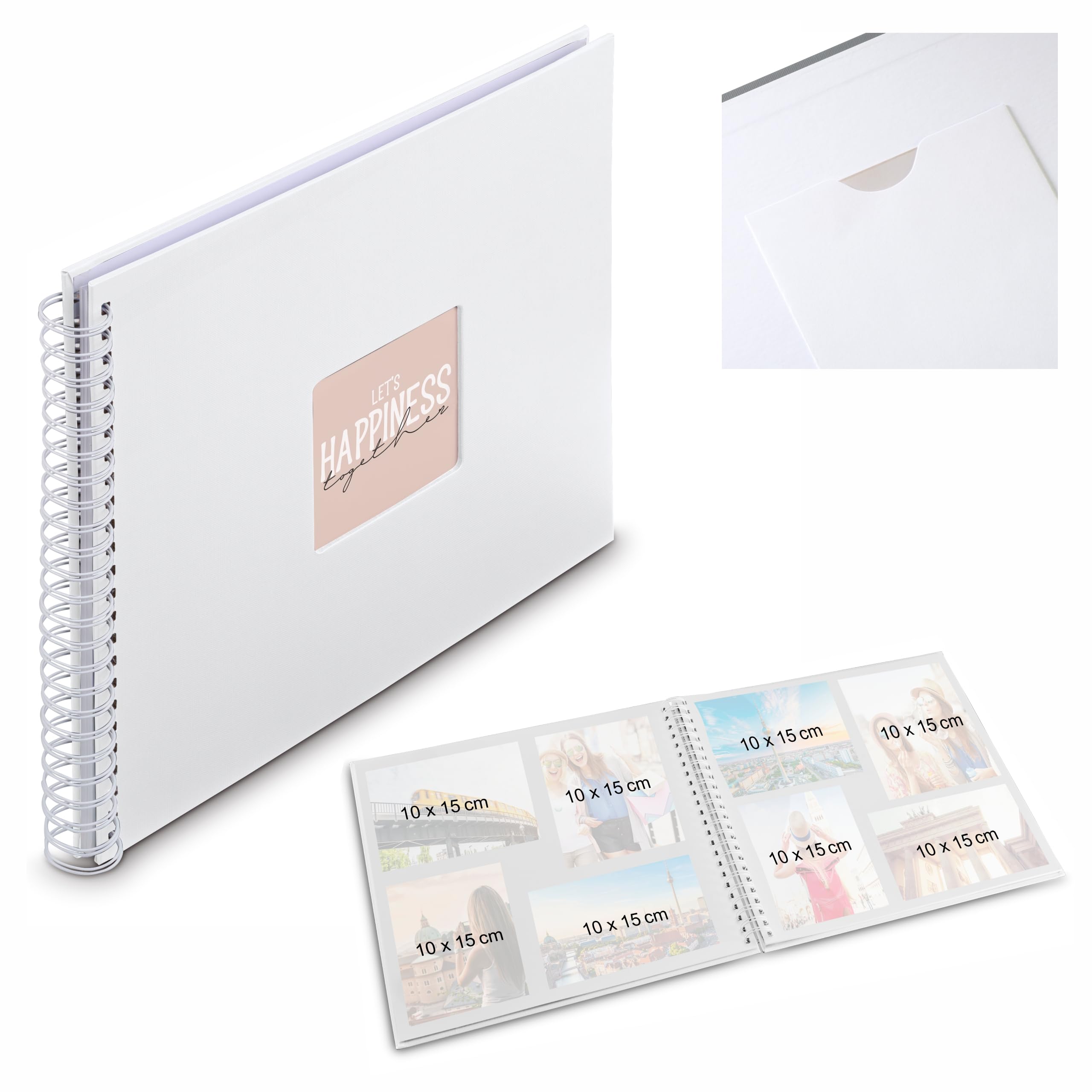 Hama Spiral Album Fine Art 28 x 24 cm 50 White Pages White — image 1