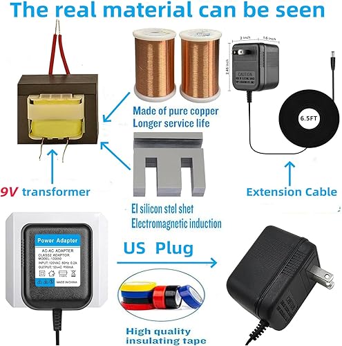 Miniatura 4 de Adaptador de CA 9VAC para Lexicon MX200 MPX100 JamMan MPX110 Dual Reverb, M4 M3 M2 DJ Mixer, ATT ML17928 Line, Behringer MiniAmp AMP800 4 canales,