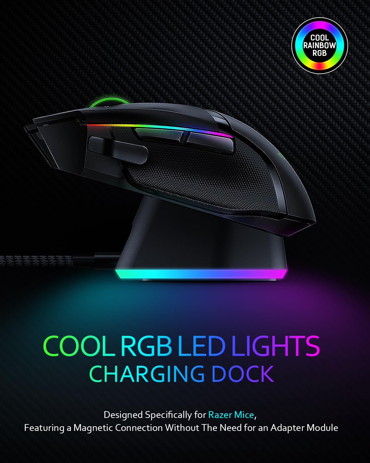 Charging Dock for Razer Gaming Mouse Naga pro Basilisk Ultimate 