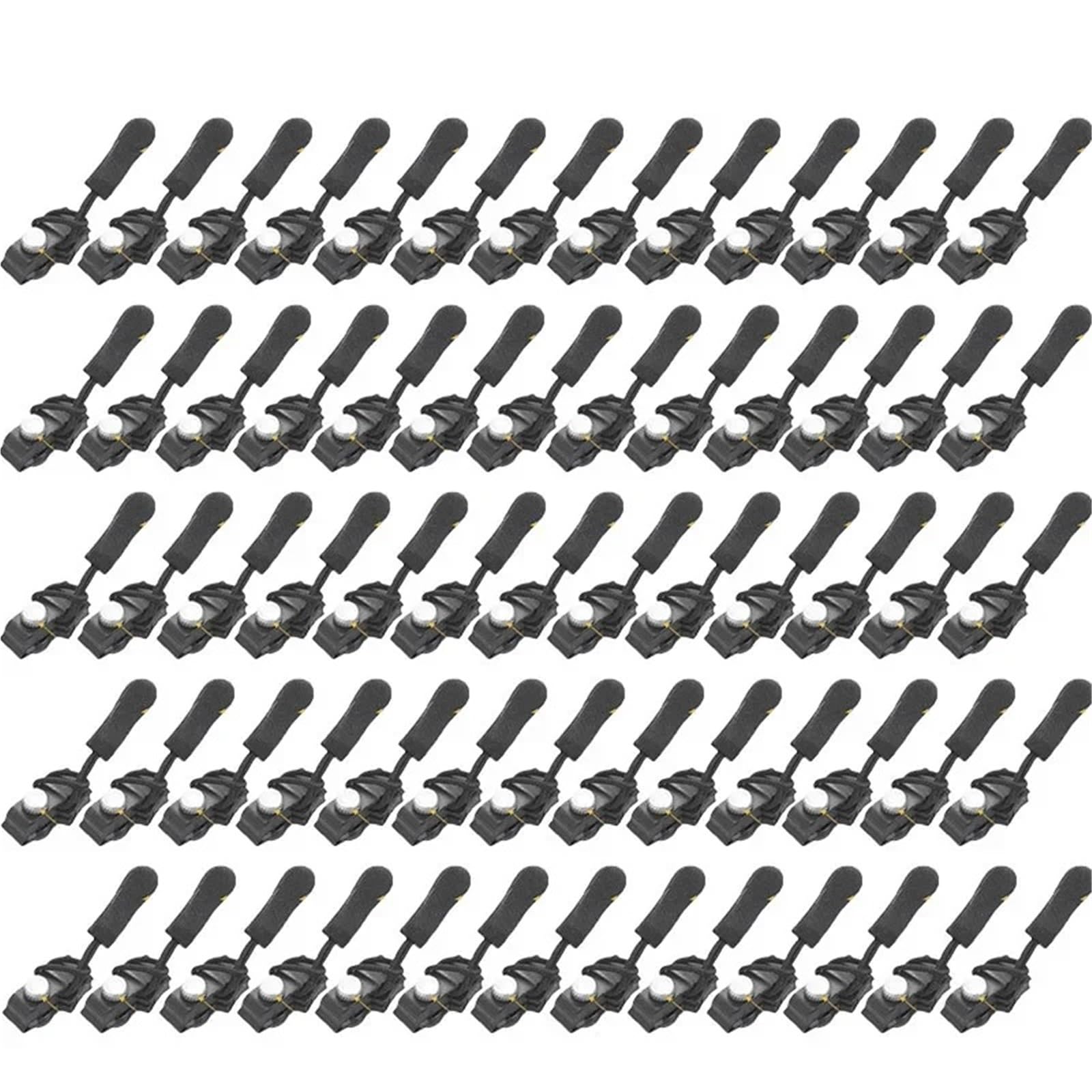 Abnehmbarer Reißverschluss-Schieber Zipper Repair Kit Detachable Slider Pull For Jackets Luggage Bags Non-Slip Metal Zip Head DIY Sewing Supplies(100PCS,S)