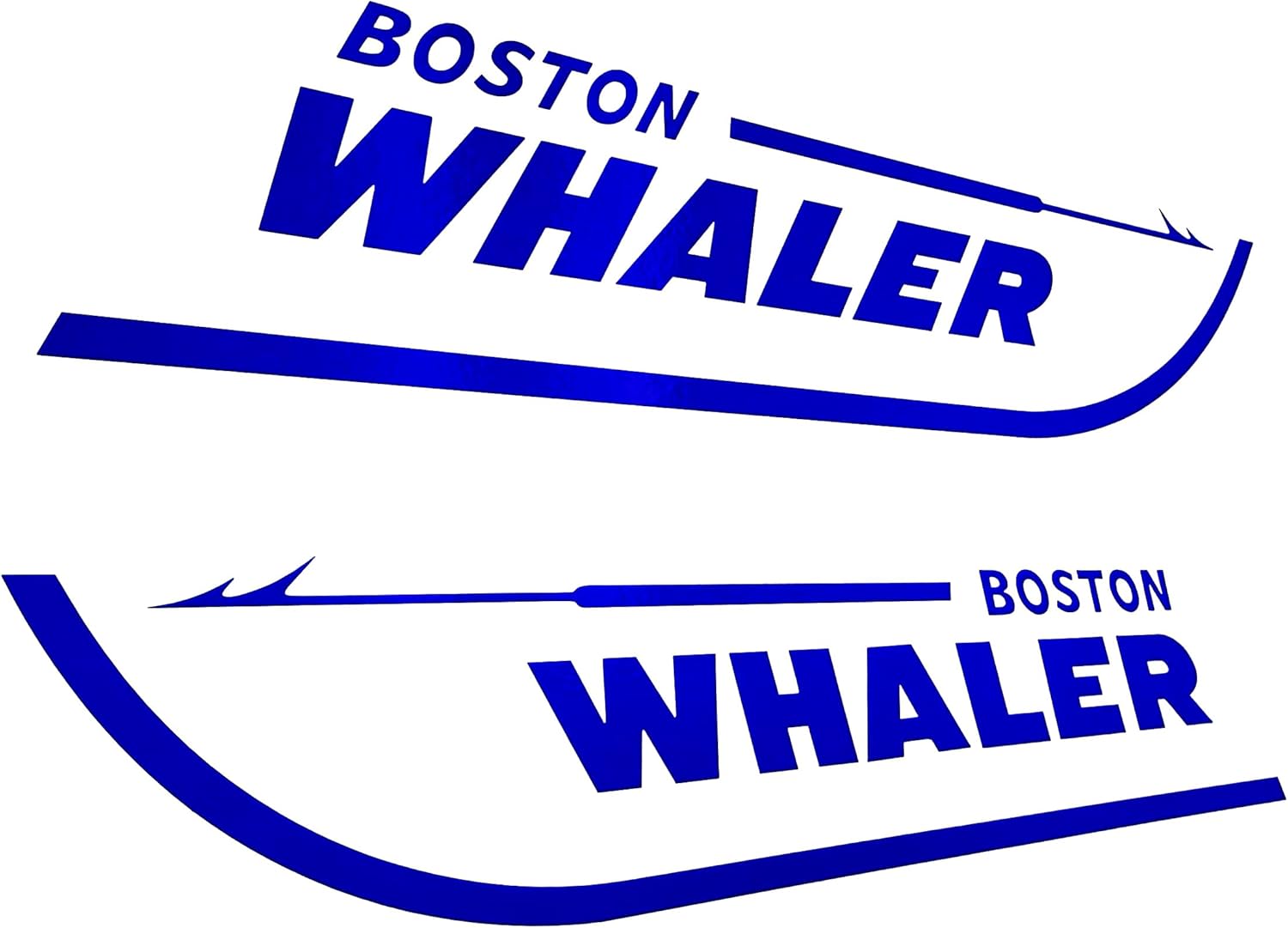 Set of 2 Boston Whaler Decals for Boat Hull, Marine Grade Restoration Sticker kit (Red, 28 inches)