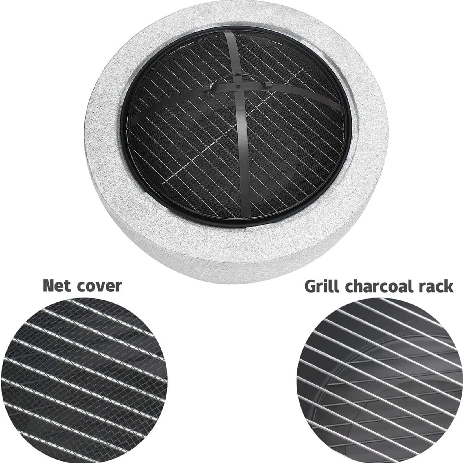 Betonowe kominki Grill półka, grill Grill Grill Ice Pit Wodoodporne kominki BBQ Grill Rack Stół Grill Piec Ogrodowy Grzejnik Snow Pit