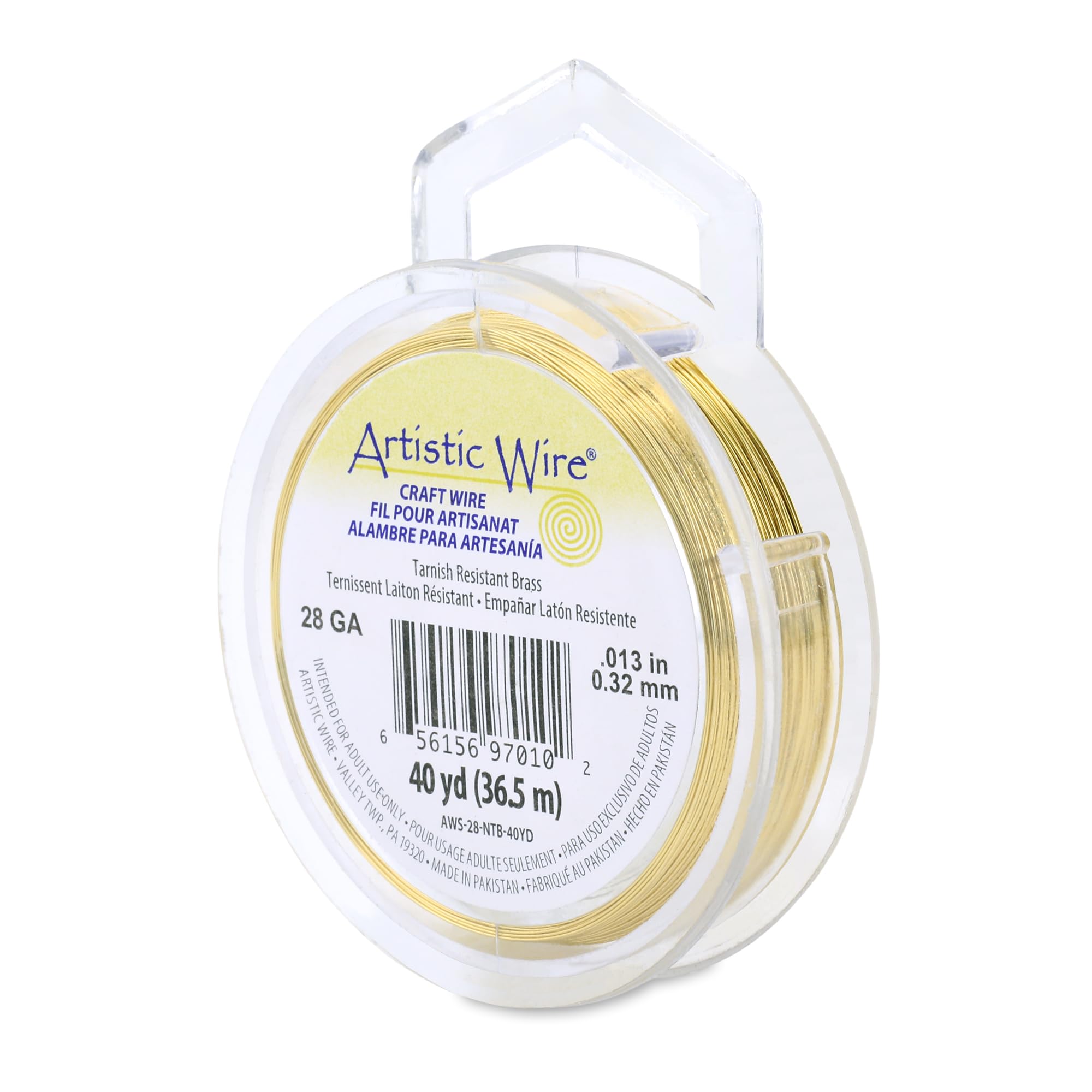 Artistic Wire 40 yd 28 Gauge Non Tarnish Brass Wire