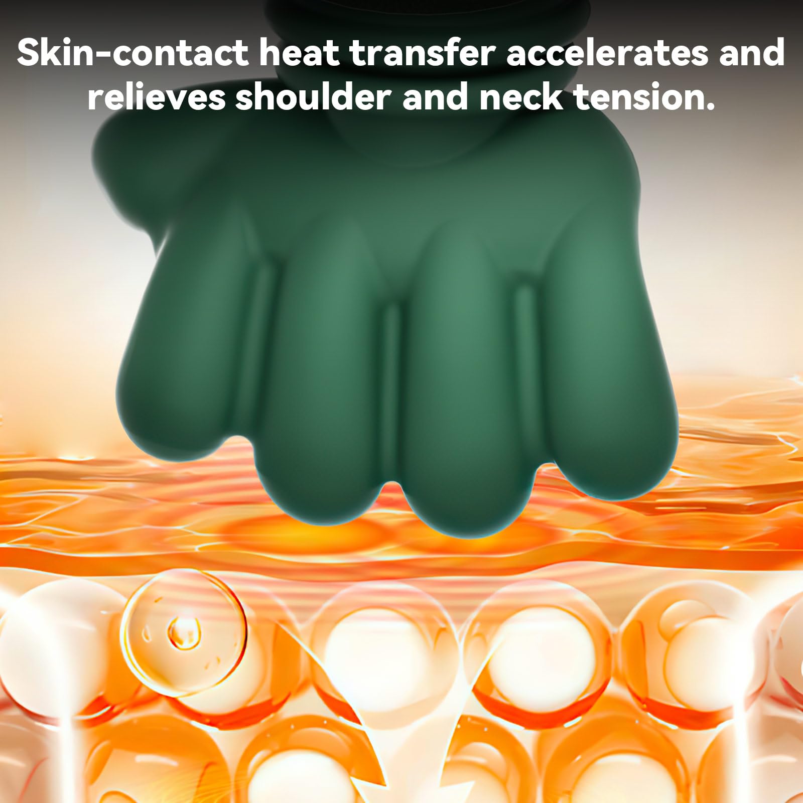 Masajeador de cuello 4D inalámbrico con calor, 3 grados de masaje y 2 niveles de temperatura