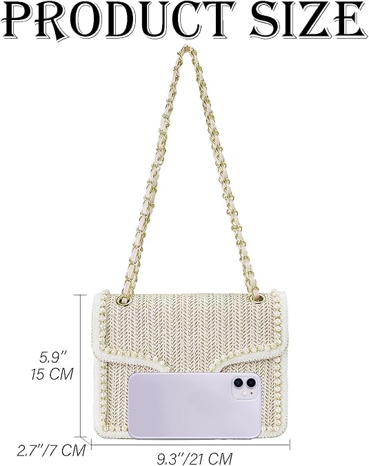 Straw Crossbody Bags for Women Summer Shoulder Satchel Purses Beach Clutch Handbags for Vacation