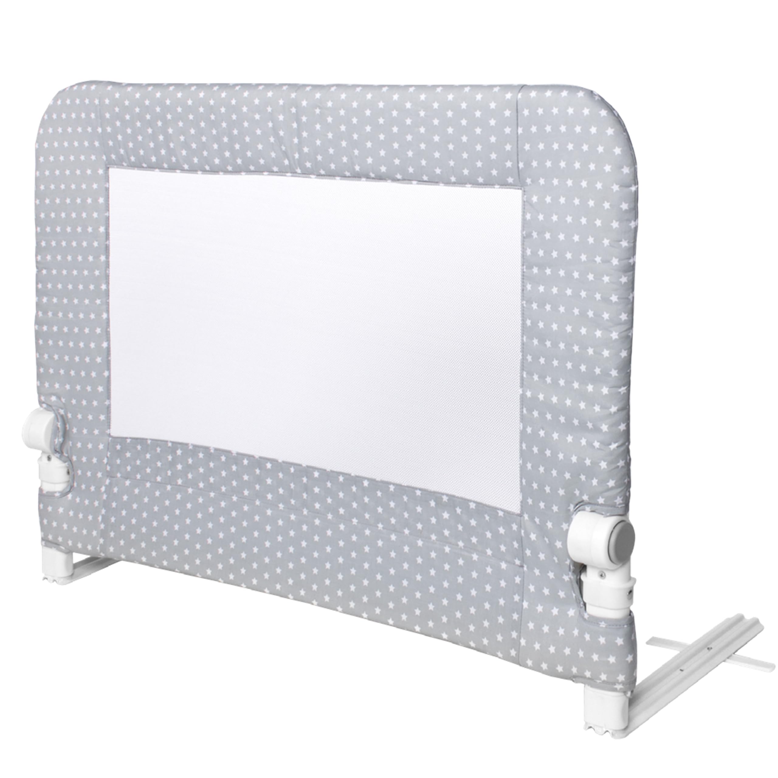 Interbaby Bettgitter Rausfallschutz 90 cm klappbar | Bettschutzgitter Baby Kinder 18 Monate–5 Jahre | Rausfallschutz Bett Kinderbett Elternbett | Ausziehbett, Netzgewebe, Schutzgitter | Sternmodel