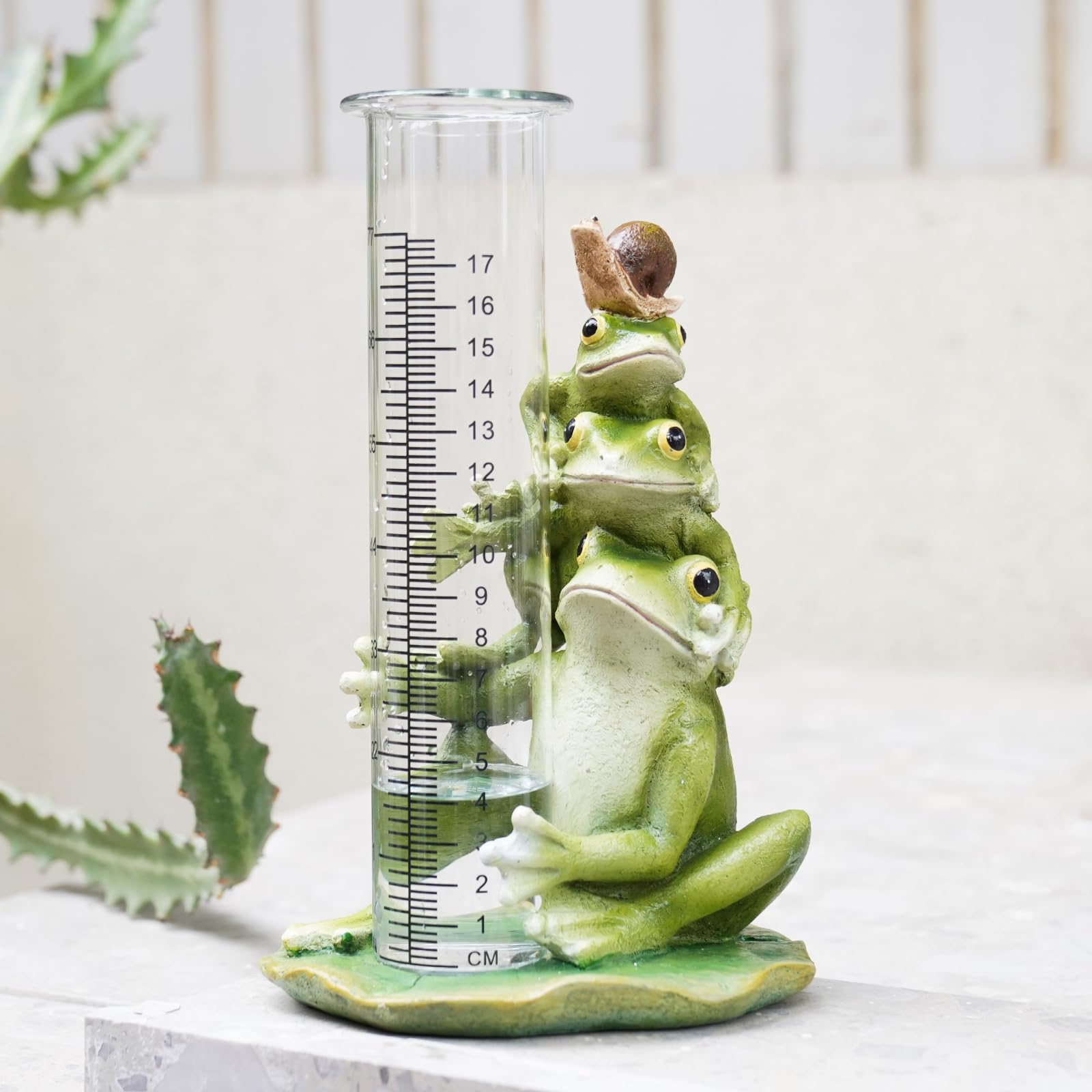 Rain Gauge for Garden Outdoor Three Frog Stratus Rain
