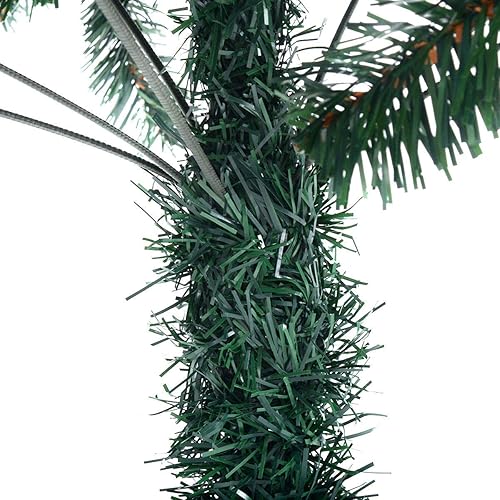 Miniatura 8 de COSTWAY Árbol de Navidad artificial de PVC de 7 pies con soporte para temporada de vacaciones para interiores y exteriores, verde