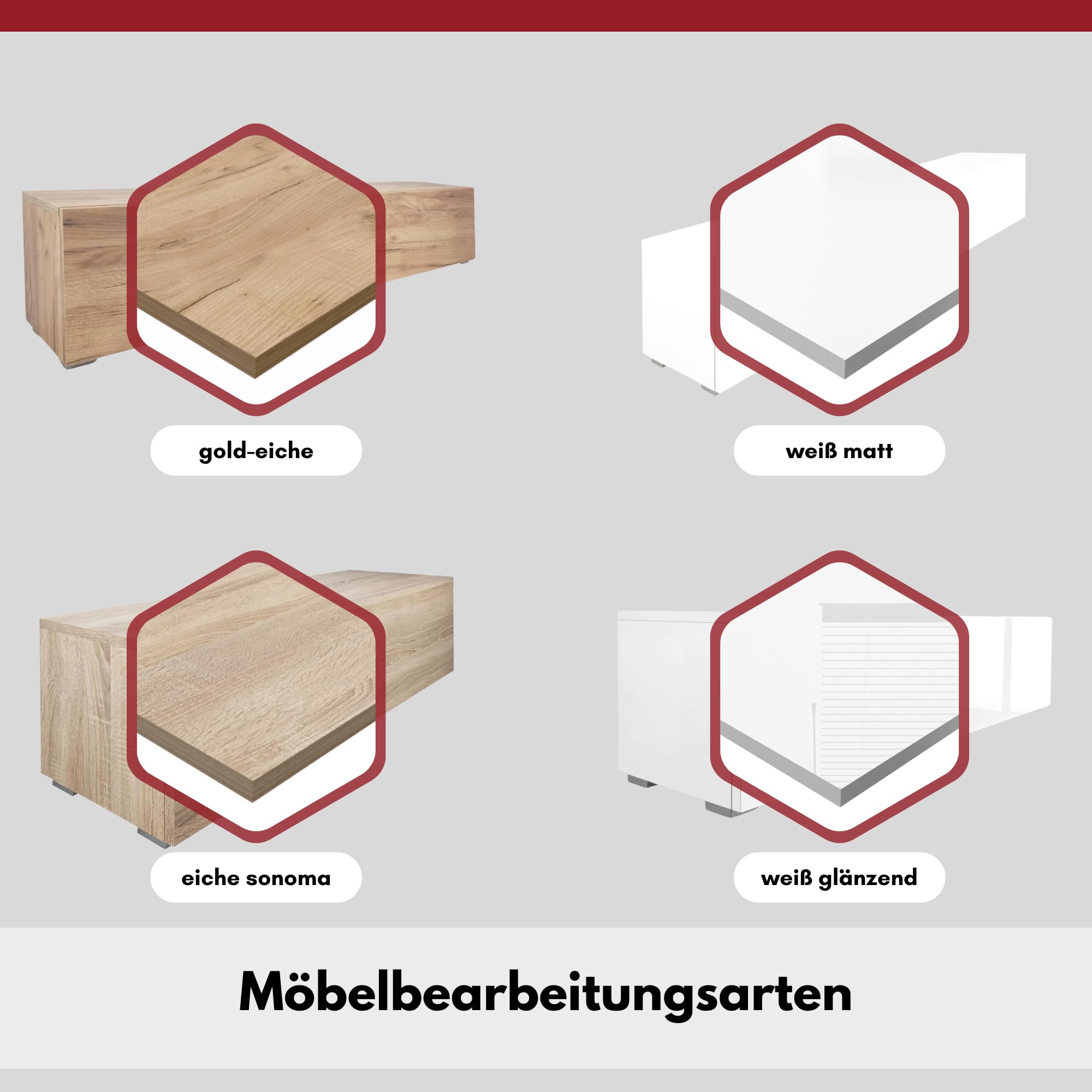 Fernsehtisch Fernsehschrank TV Verdeckter Griff mit Soft-Close Lowboard Hängeschrank- Hängend Oder Stehend für Wohnzimmer -Matt Weiß 30x135x30 HxBxT